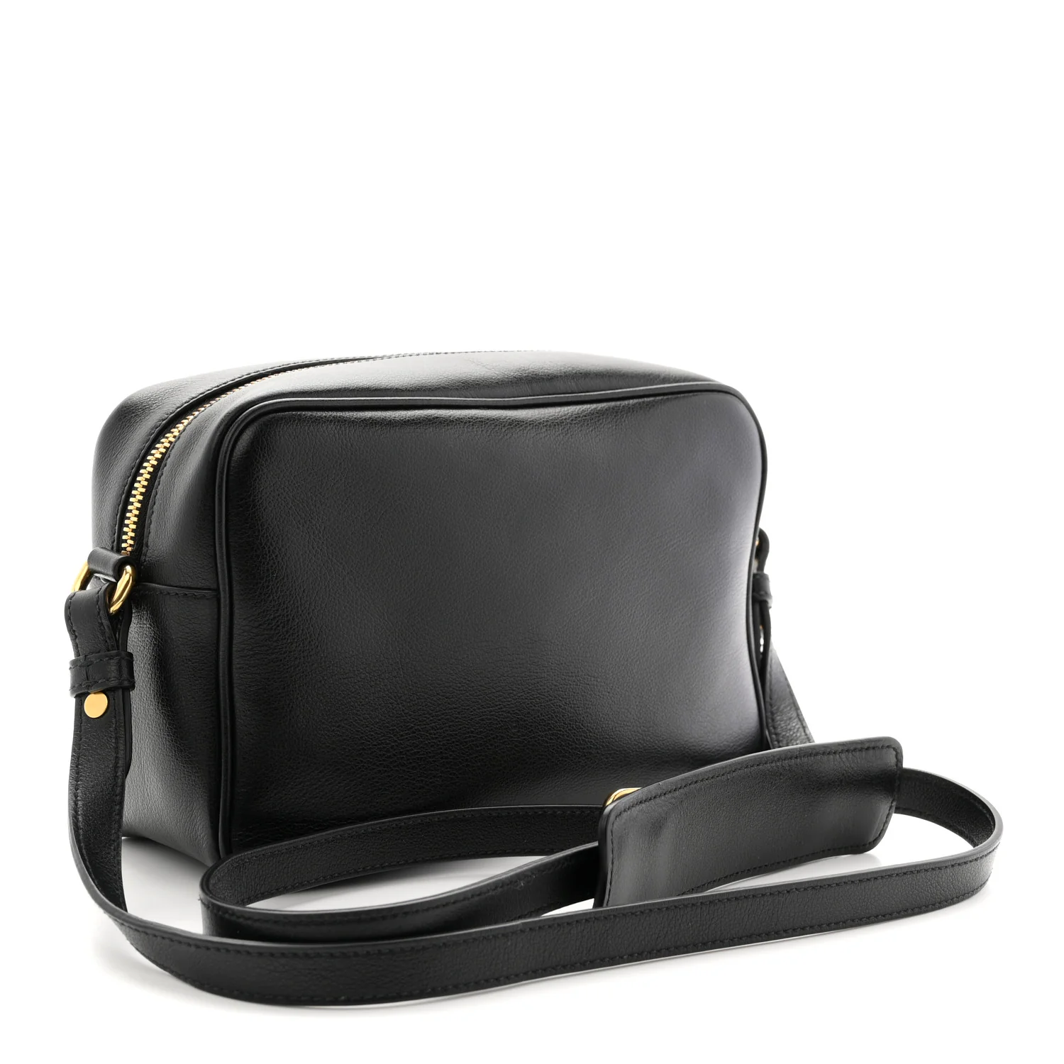 Glace Calfskin Embossed Logo Crossbody Black - Image 3