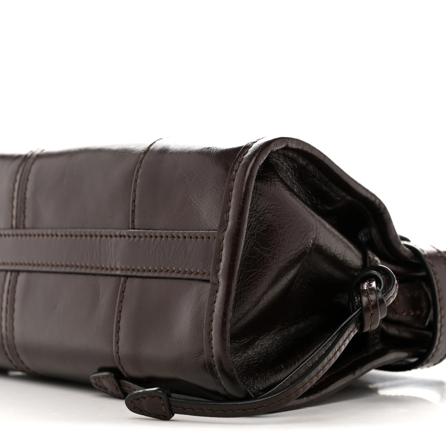 Glossy Calfskin Triangle Mini Bonnie Shoulder Bag Moro - Image 10