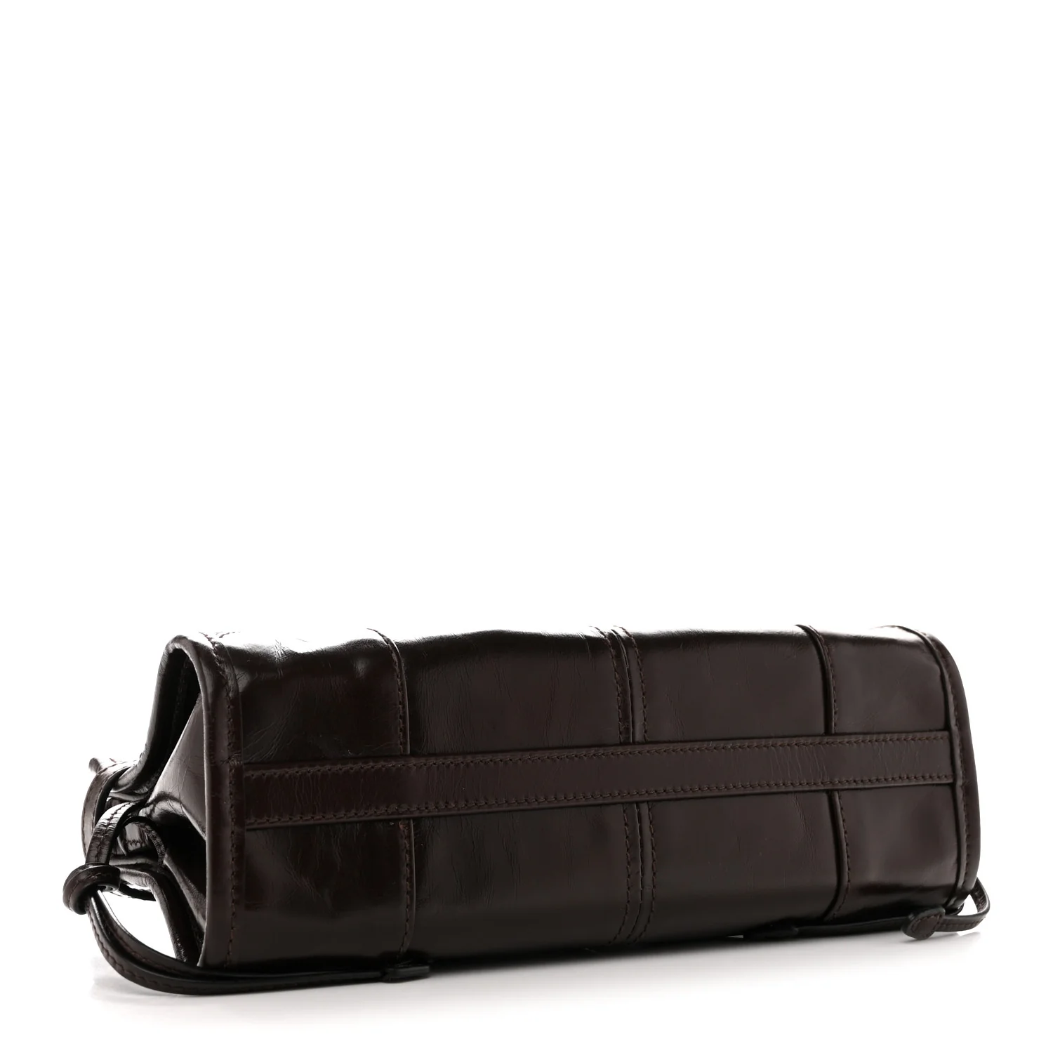 Glossy Calfskin Triangle Mini Bonnie Shoulder Bag Moro - Image 4