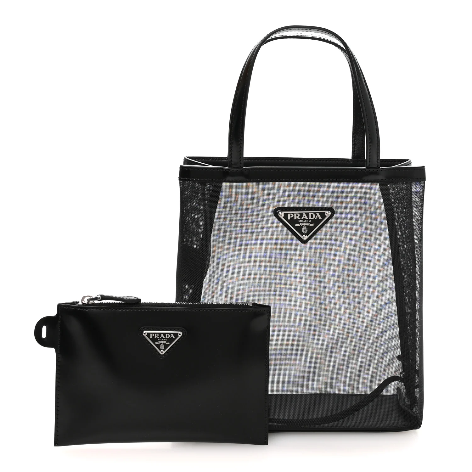 Mesh Small Tote Bag Black - Image 3