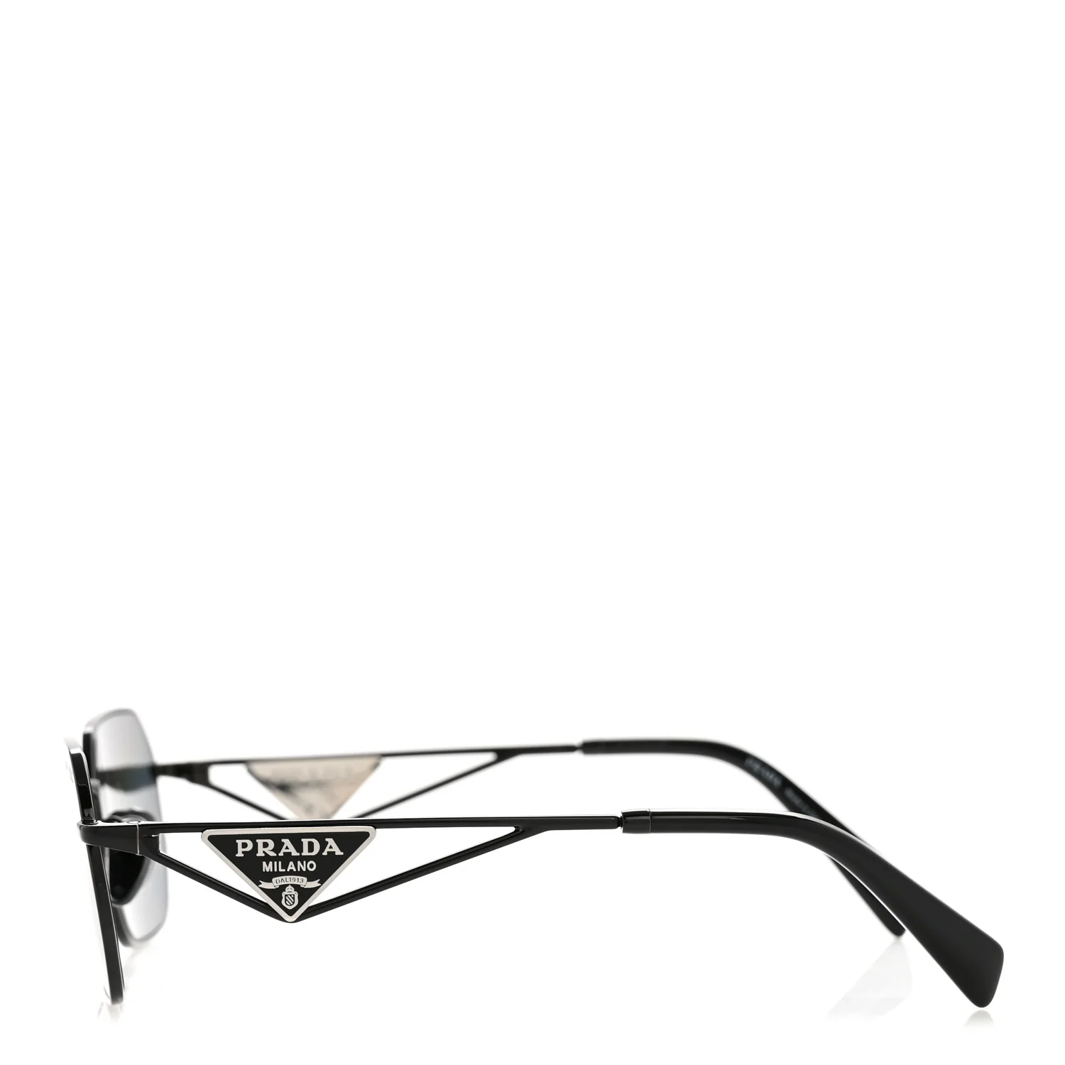 Metal Symbole Triangle Logo Sunglasses SPR A51 Black - Image 3