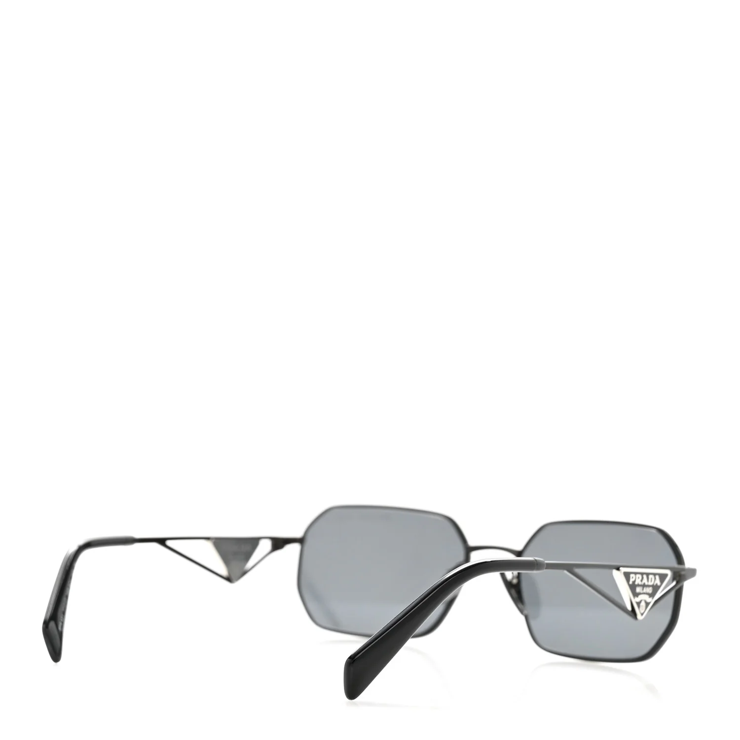 Metal Symbole Triangle Logo Sunglasses SPR A51 Black - Image 4