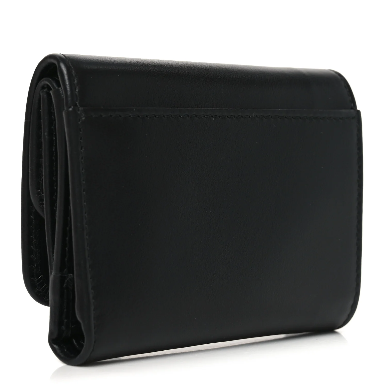 Metal Tri-Fold Compact Wallet Black - Image 3