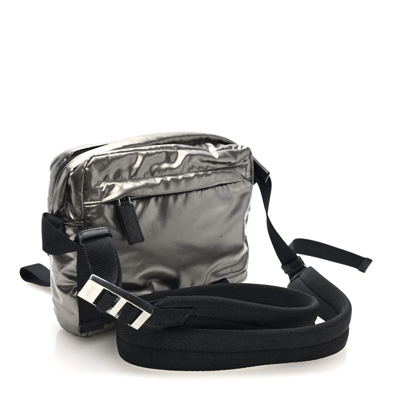 Metallic Nylon Crossbody Bag Ferro - Image 3