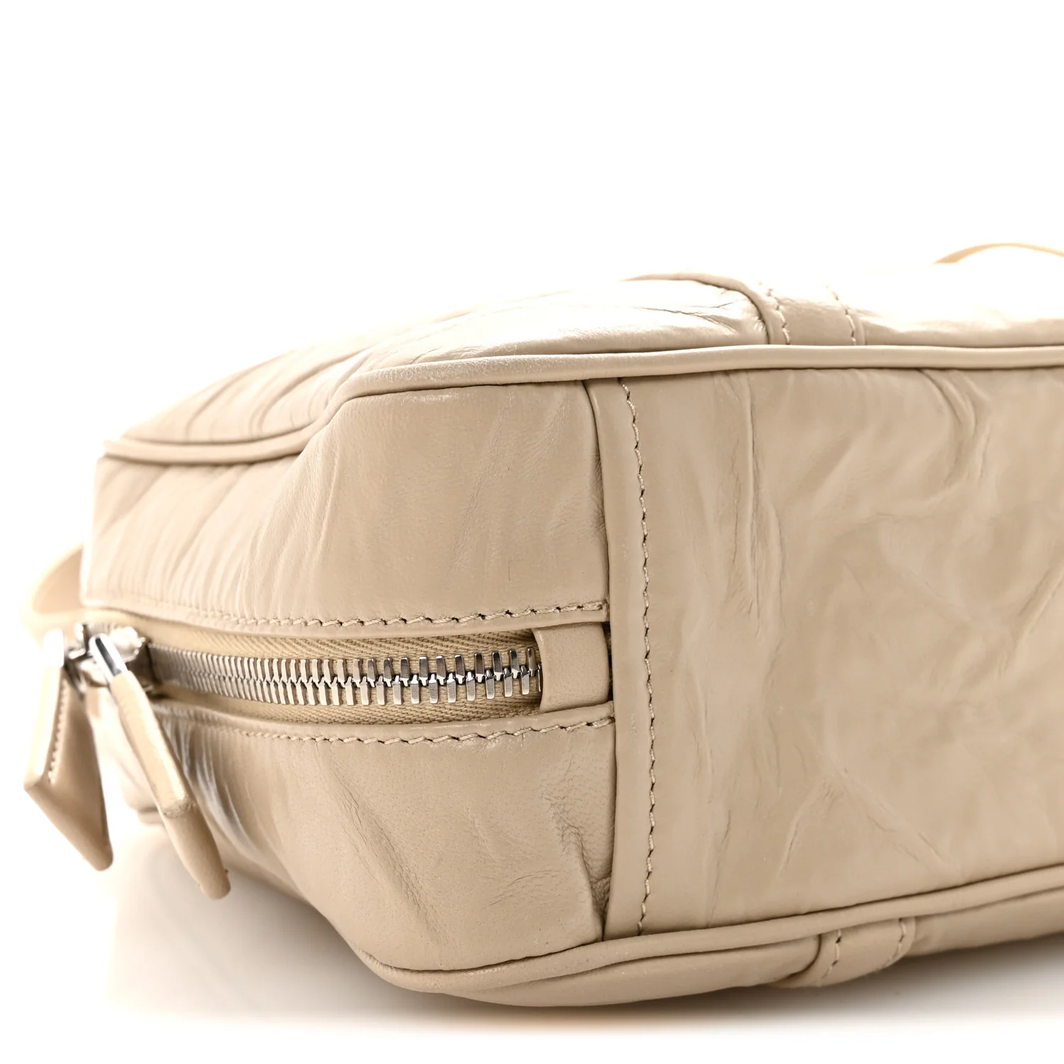 Nappa Antique Medium Re-Edition 2001 Two Handle Bag Deserto - Image 8