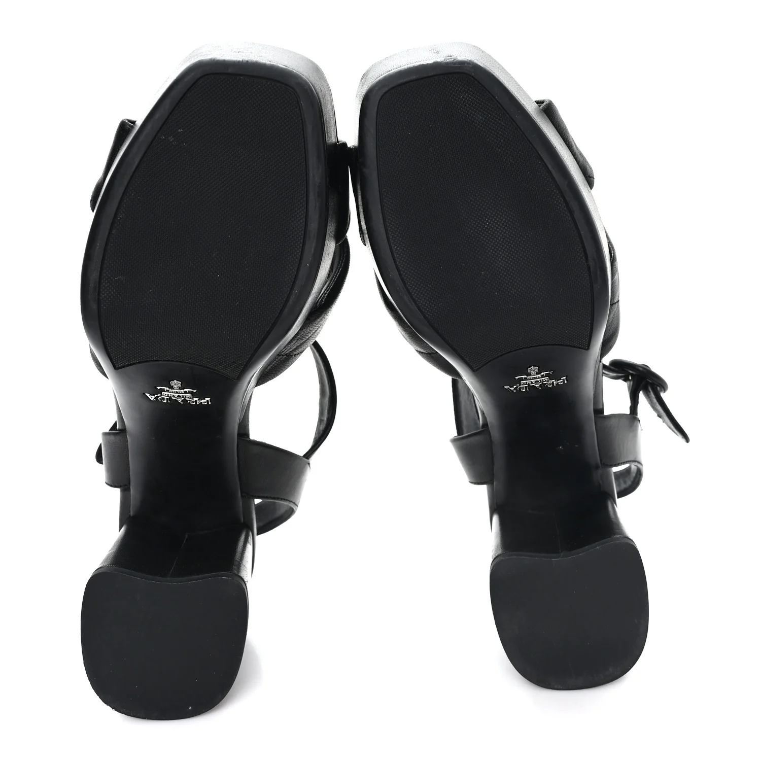 Nappa Logo Quilted Crisscross Platform 20/65mm Sandals 37.5  Black - Image 6