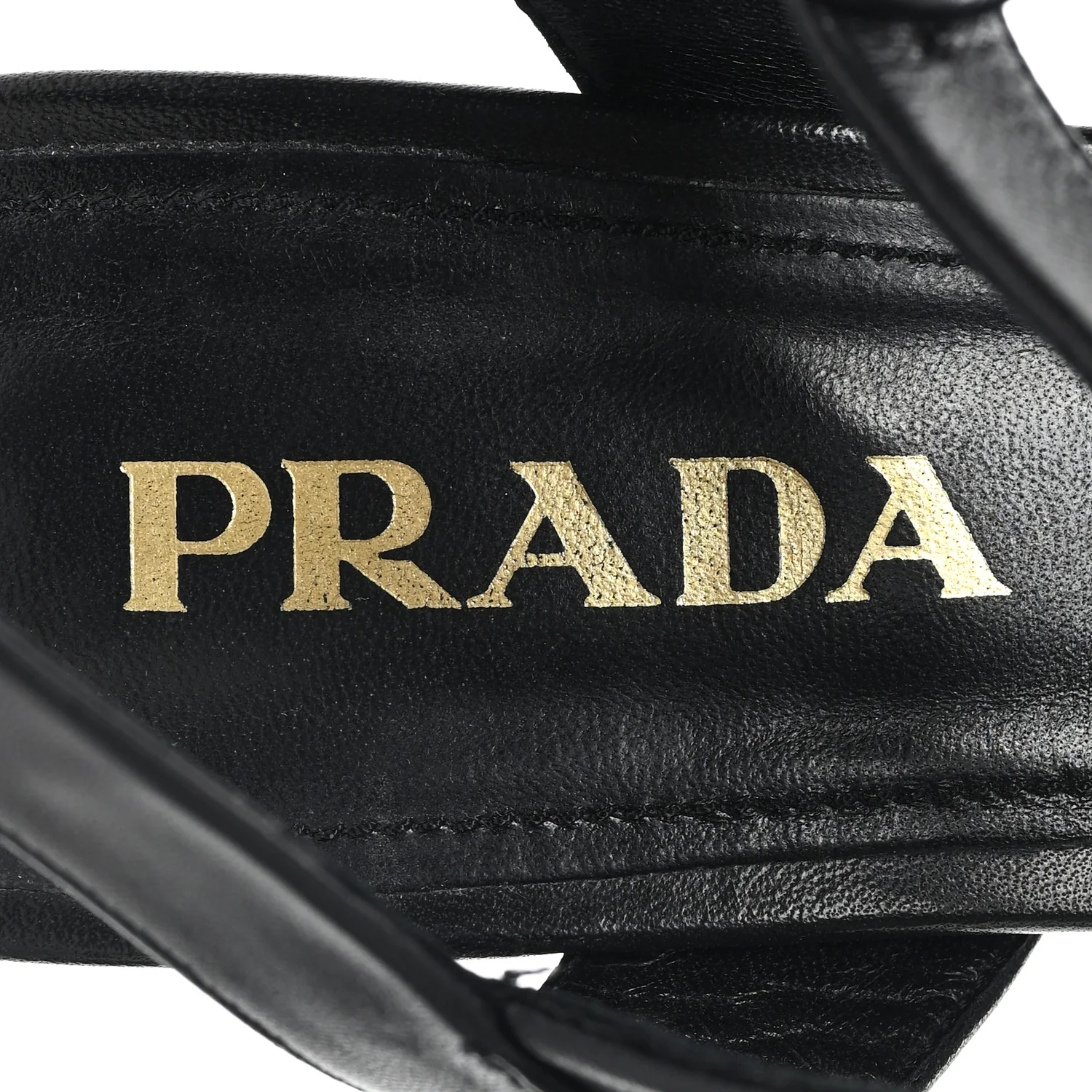 Nappa Logo Quilted Crisscross Platform 20/65mm Sandals 37.5  Black - Image 8