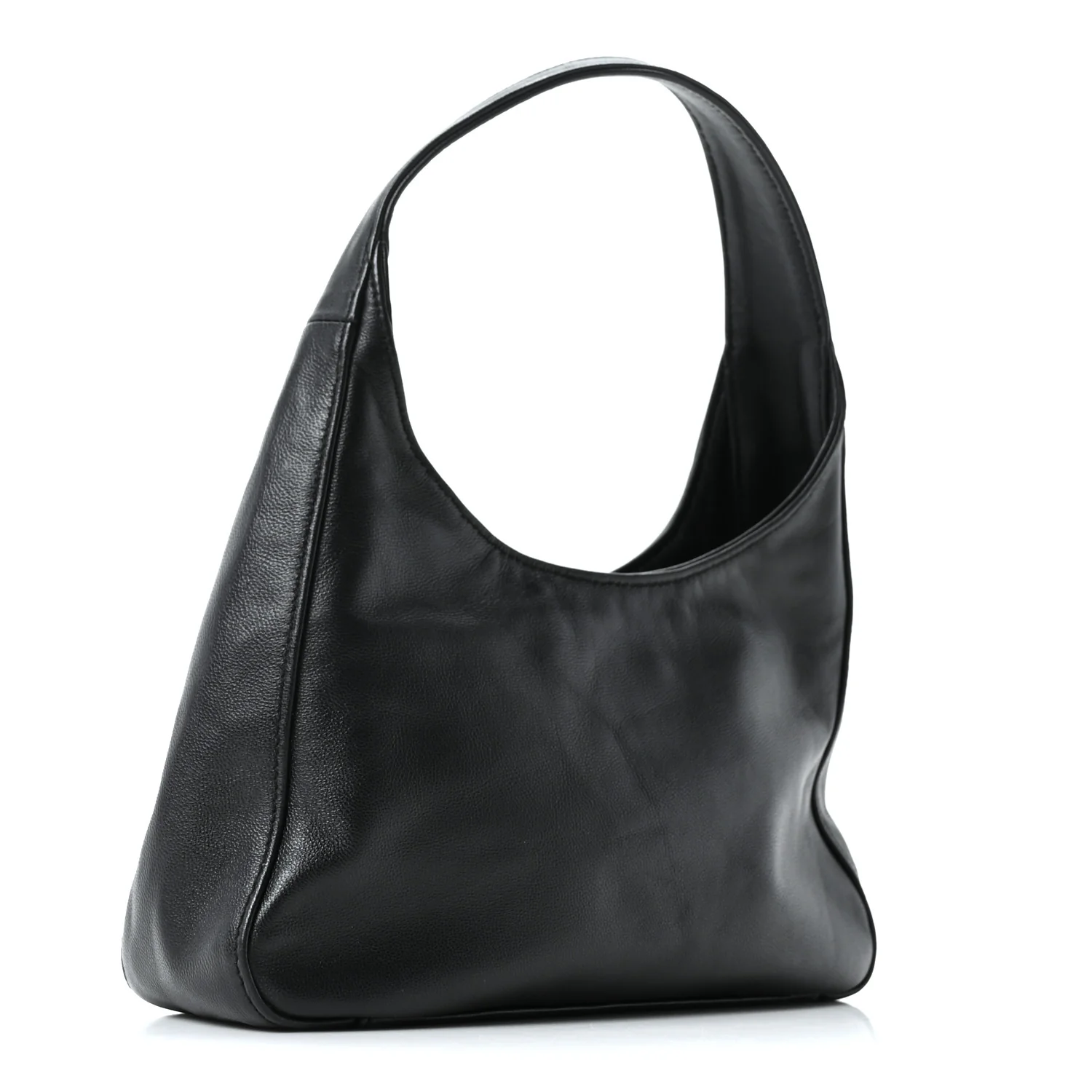 Nappa Mini Triangle Hobo Black - Image 3