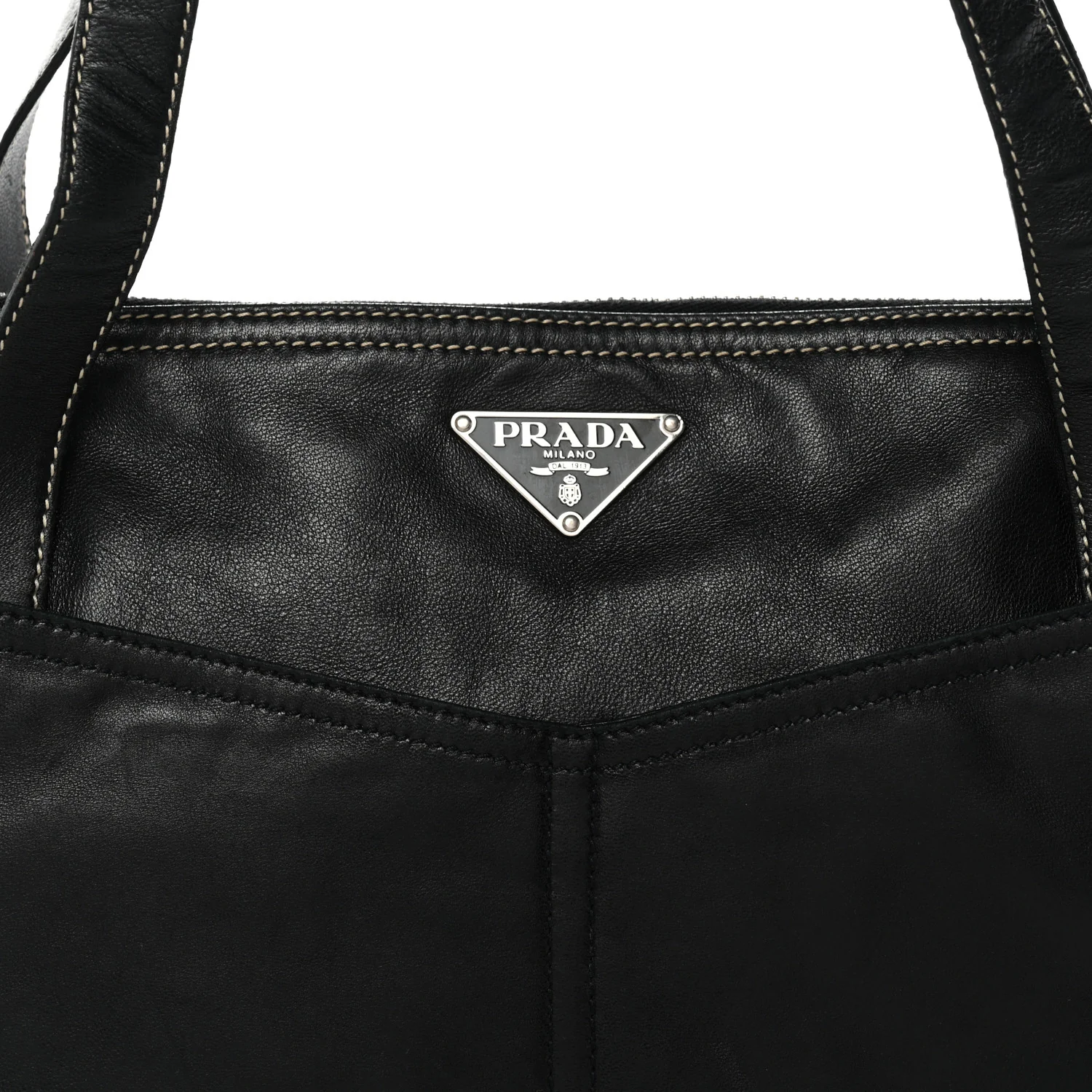 Nappa Pocket Satchel Black - Image 8