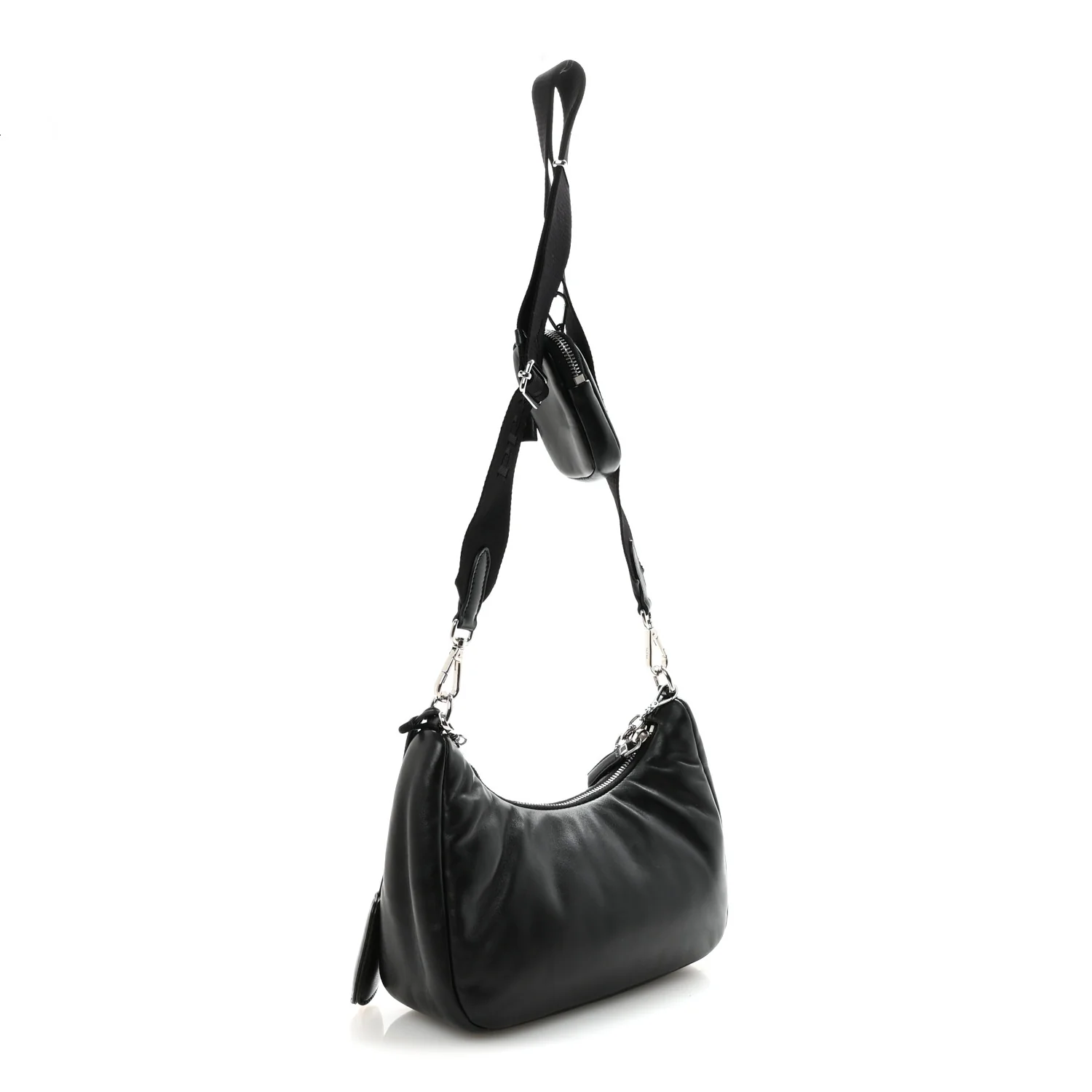 Nappa Soft Padded Re-Edition 2005 Shoulder Bag Black - Image 3