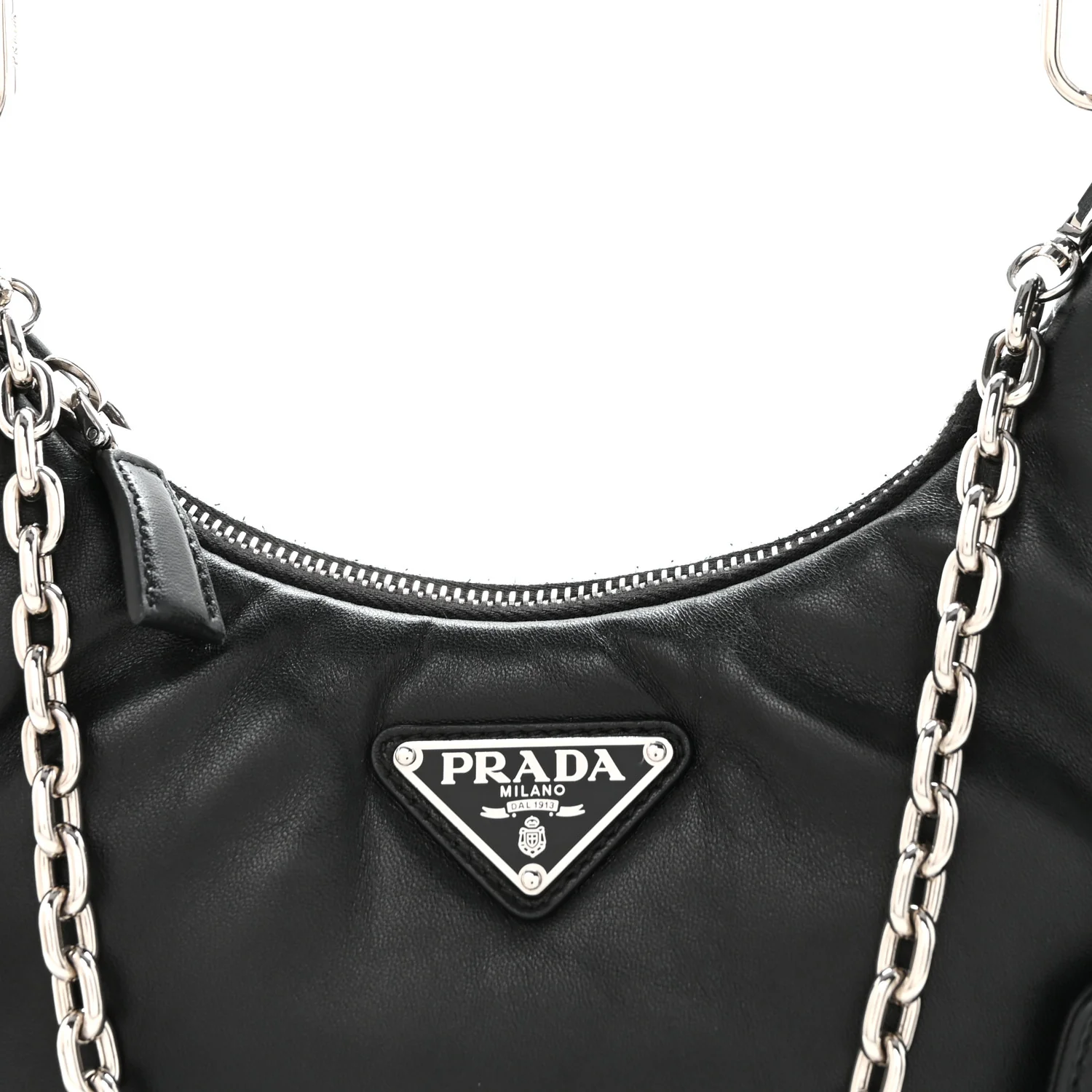 Nappa Soft Padded Re-Edition 2005 Shoulder Bag Black - Image 7