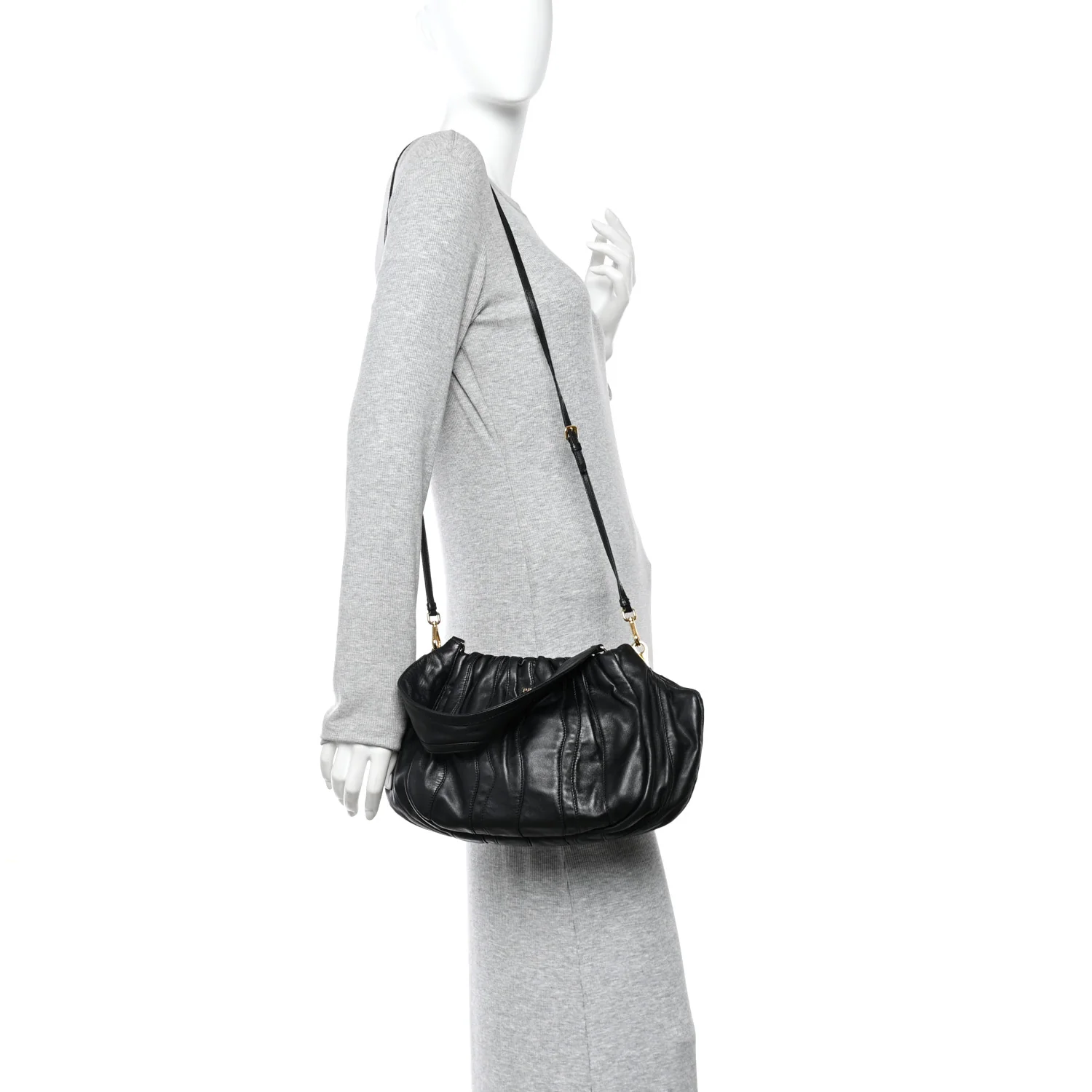 Nappa Stripes Hobo Black - Image 2