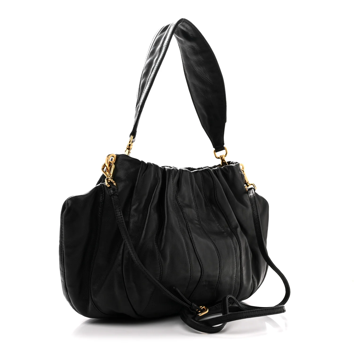 Nappa Stripes Hobo Black - Image 3