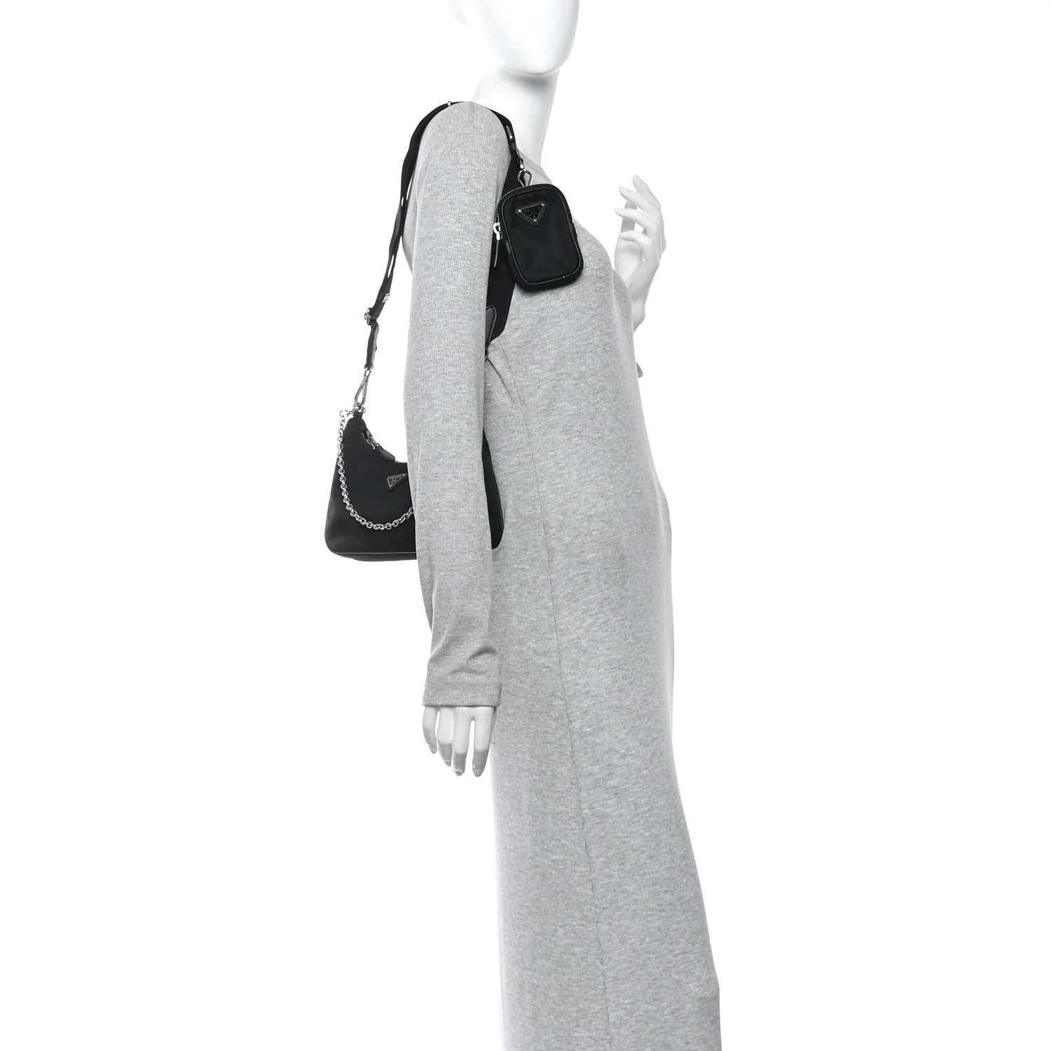 Nylon Re-Edition 2005 Shoulder Bag Black - Image 2