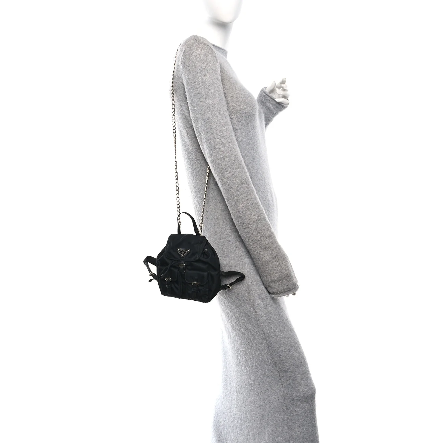 Nylon Vela Mini Crossbody Backpack Black - Image 2