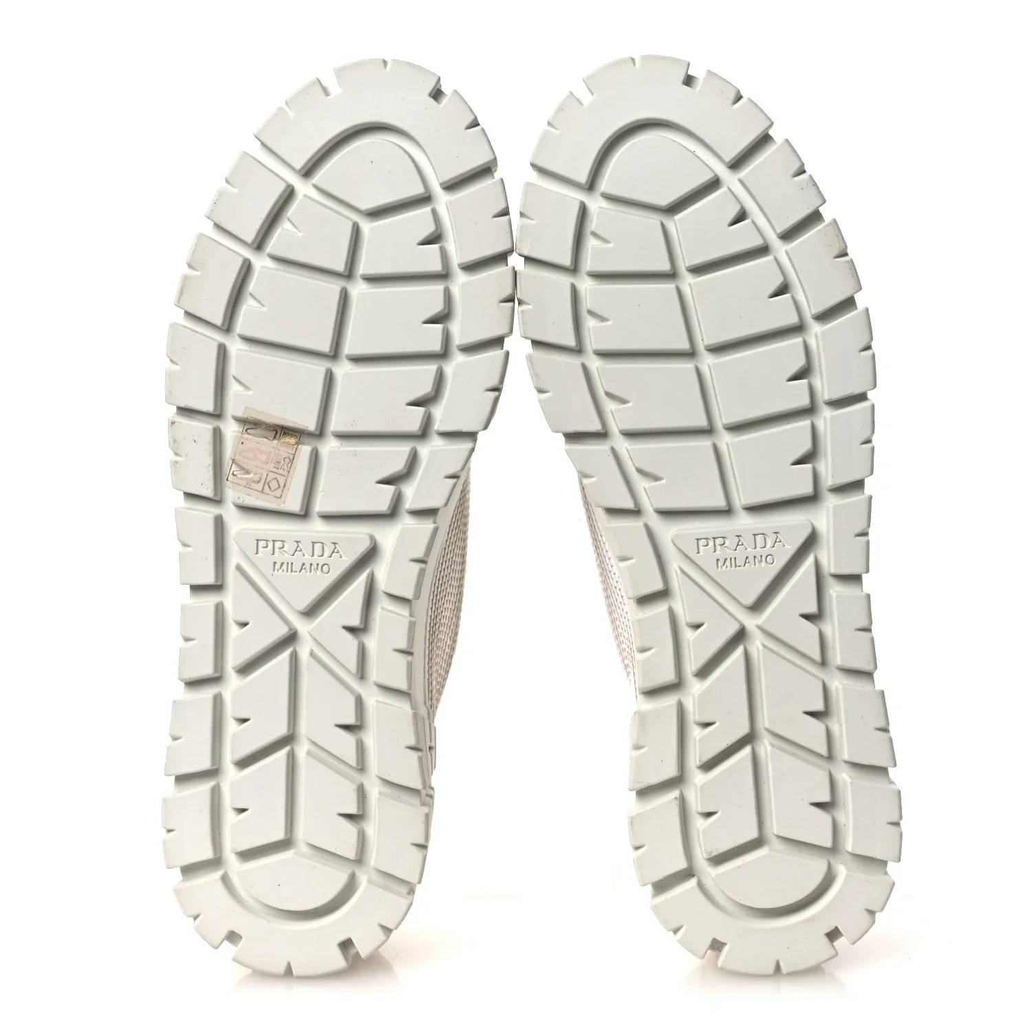Paillettes Triangle Logo Double Wheel 50mm Sneakers 38.5 White - Image 7