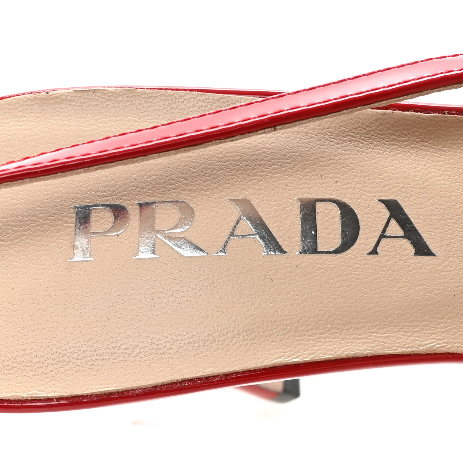 Patent Logo Slingback Pumps 35.5 Red - Image 8