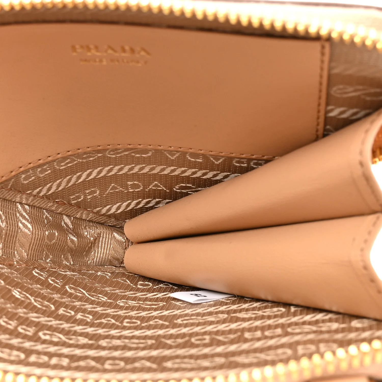 Raffia Calfskin Crochet Logo Embroidered Mini Triangle Crossbody Pouch Naturale - Image 5