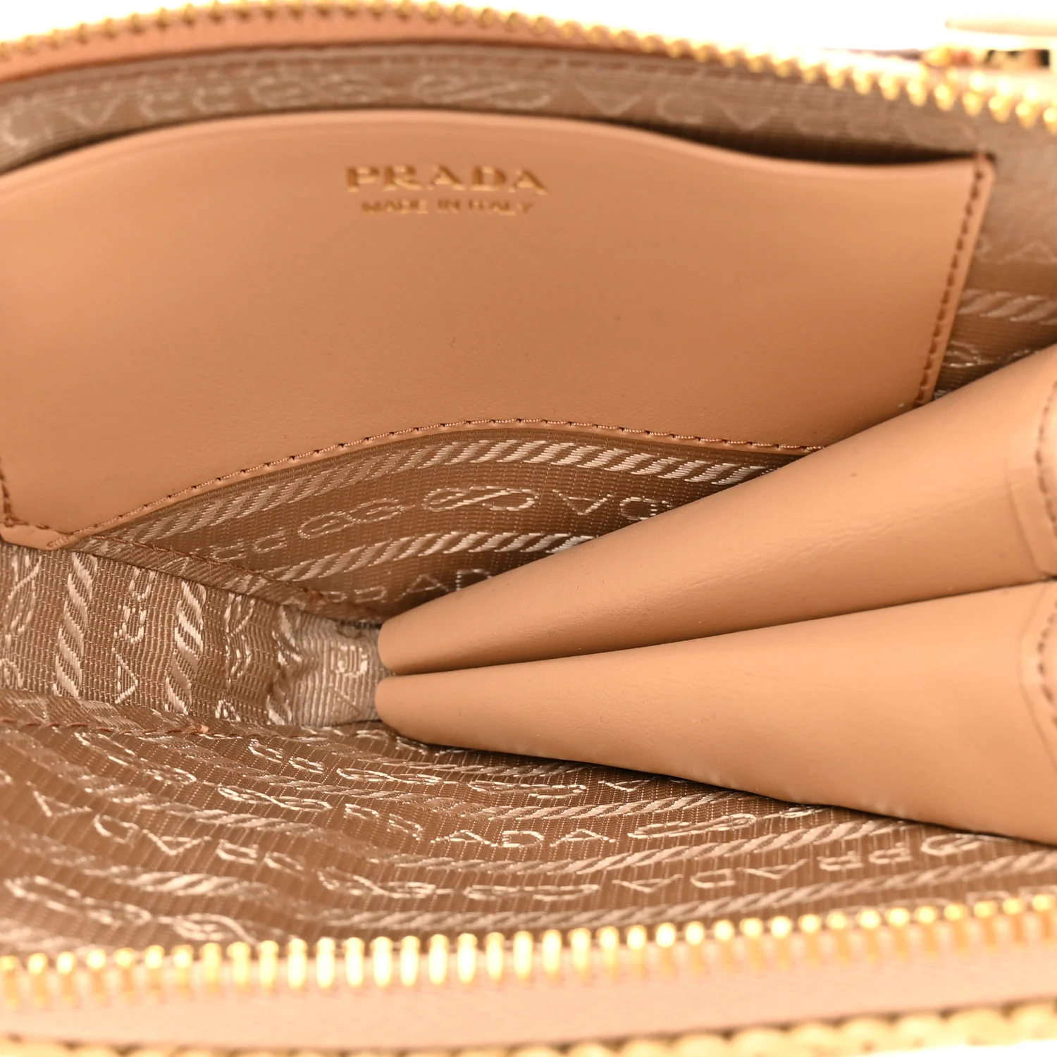 Raffia Calfskin Crochet Logo Embroidered Mini Triangle Crossbody Pouch Naturale - Image 6