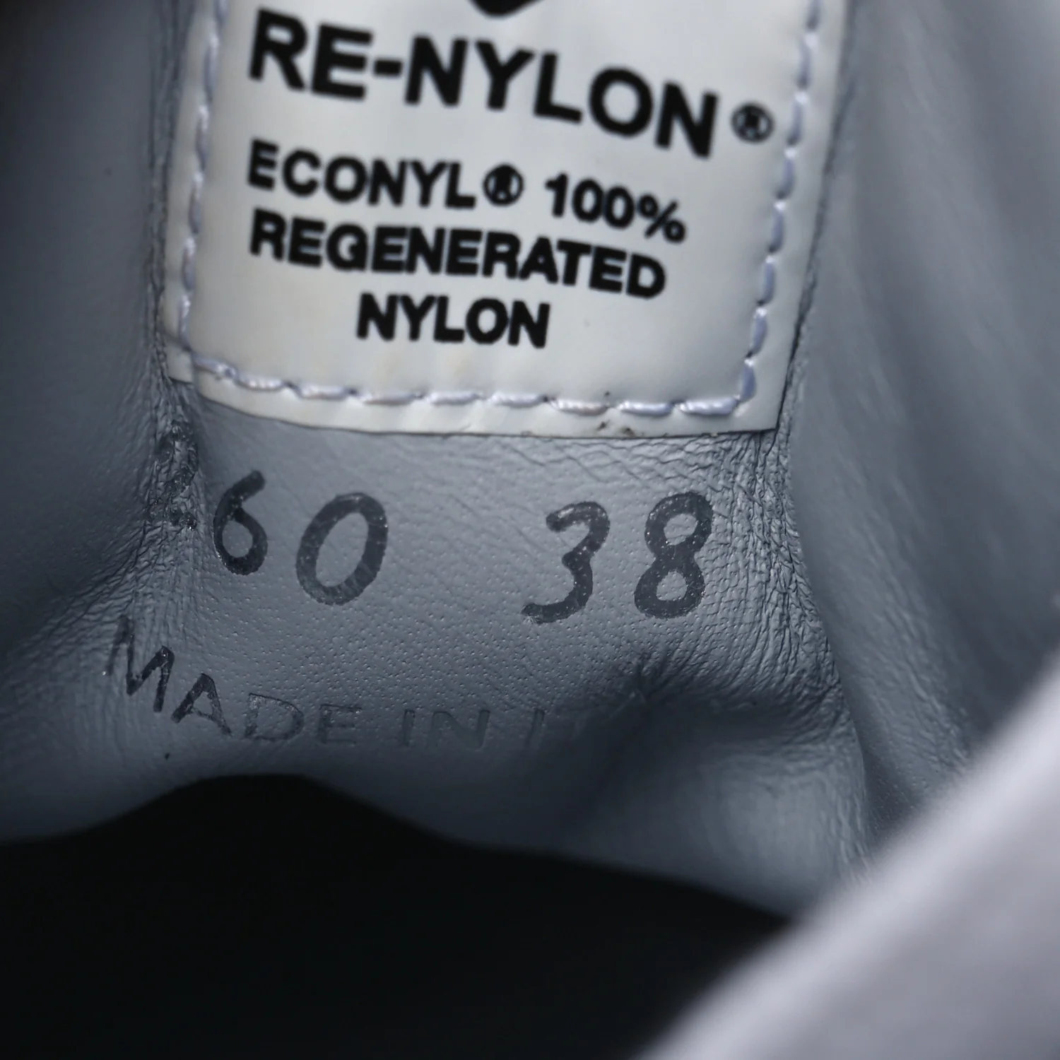 Re-Nylon Gabardine Triangle Logo Double Wheel 50mm Sneakers 38 Cielo - Image 10