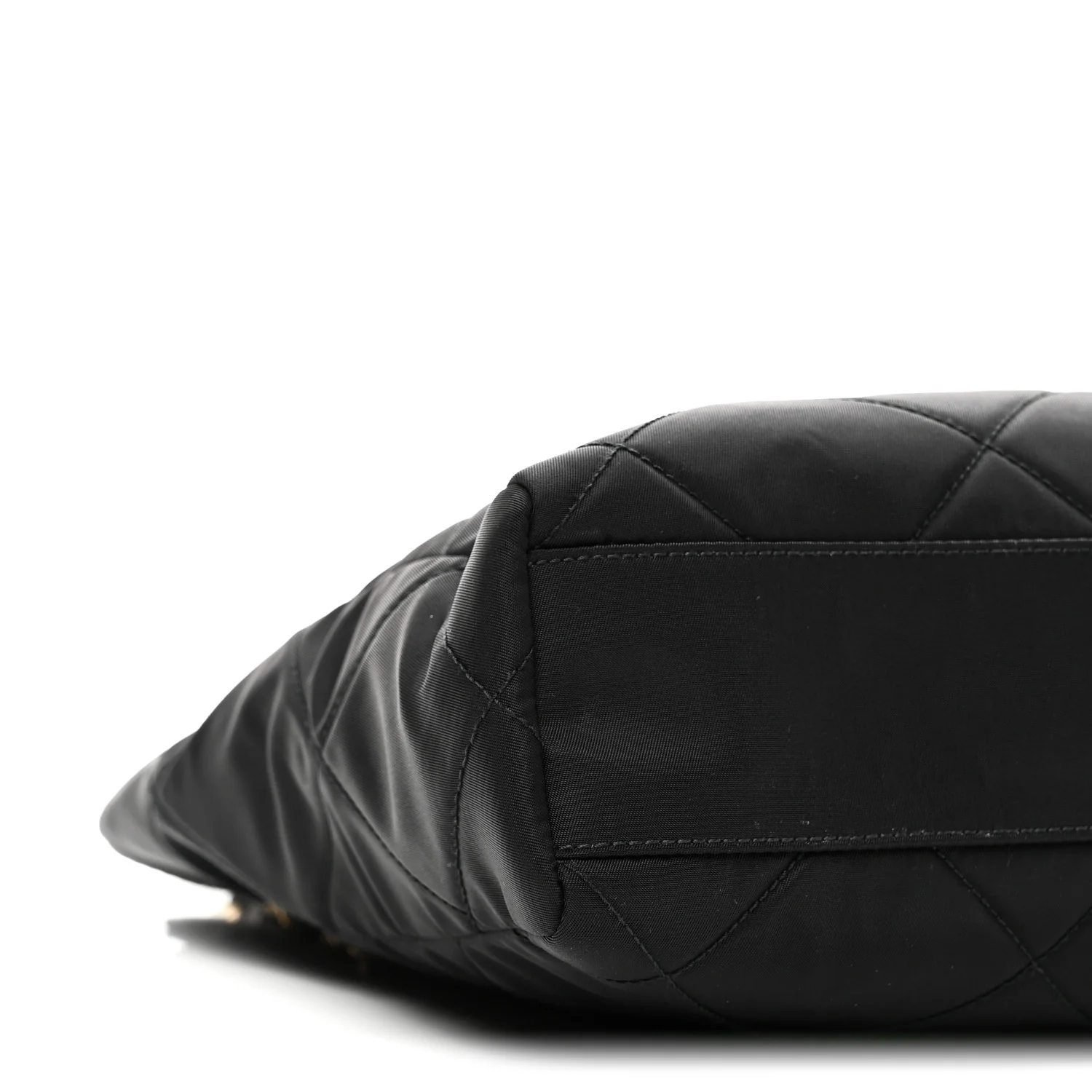 Re-Nylon Impuntu Quilted Re-Edition 1995 Chaine Small Tote Bag Black - Image 8