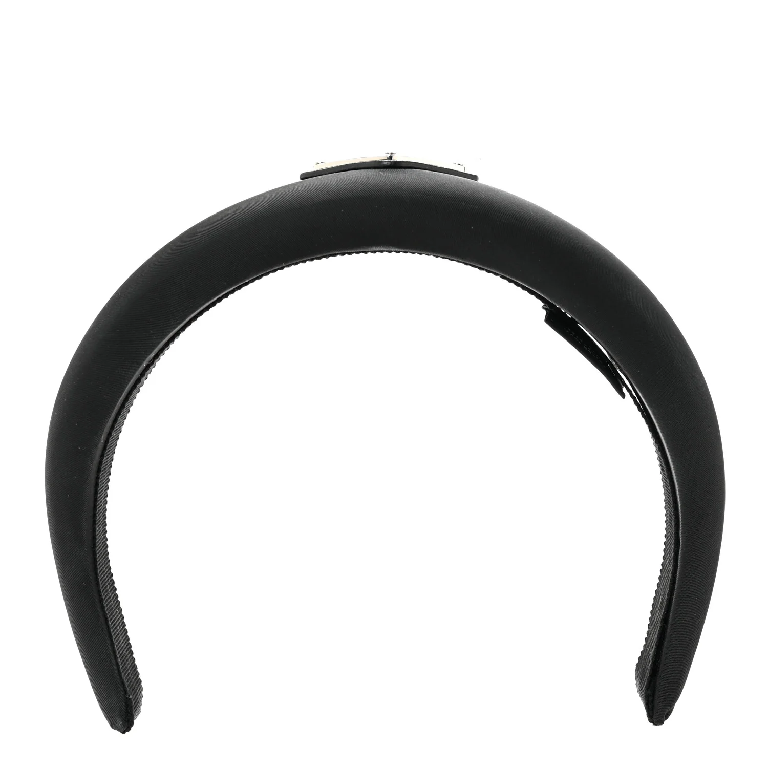 Re-Nylon Metal Triangle Logo Headband Black