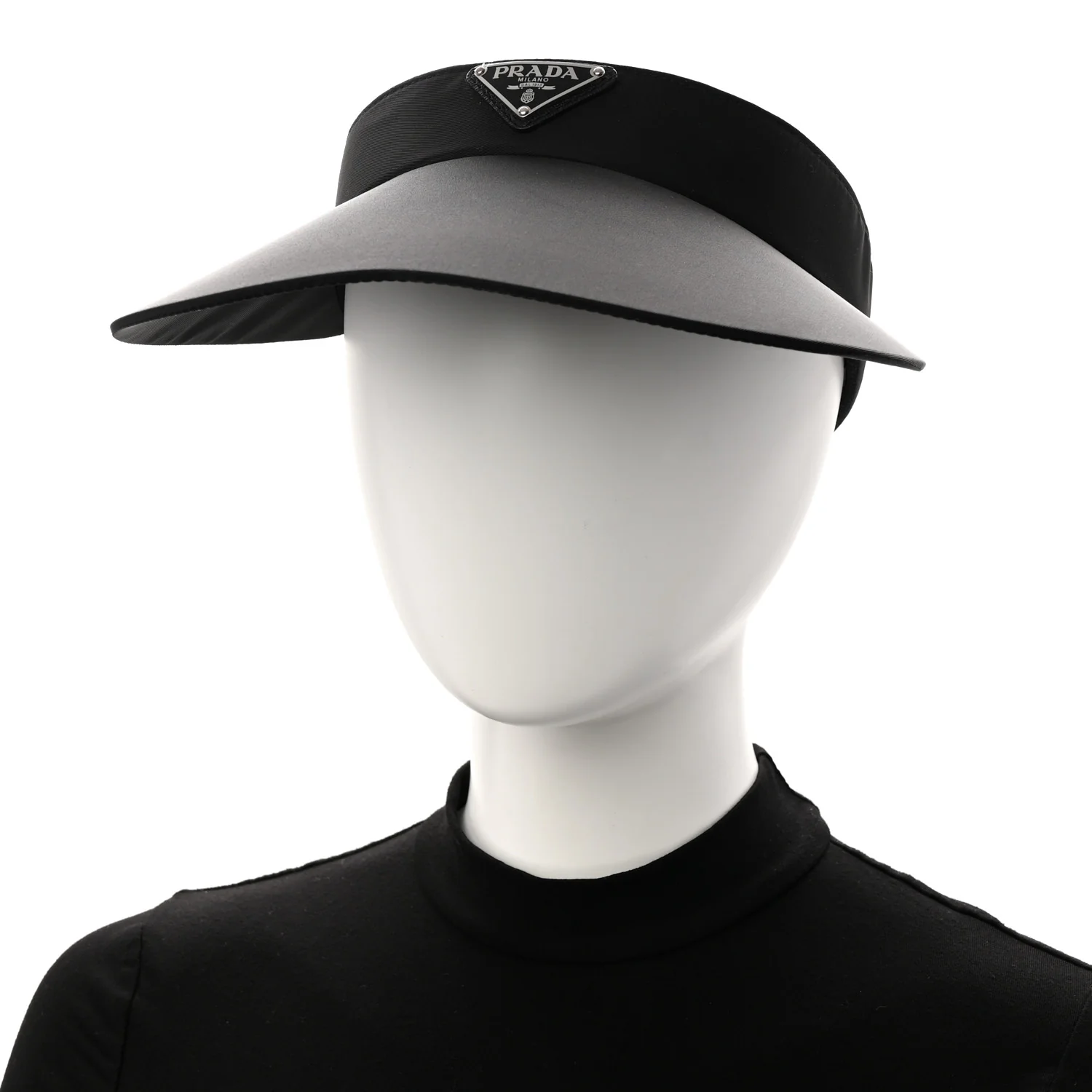 Re-Nylon Metal Triangle Logo Mens Visor L Black - Image 2