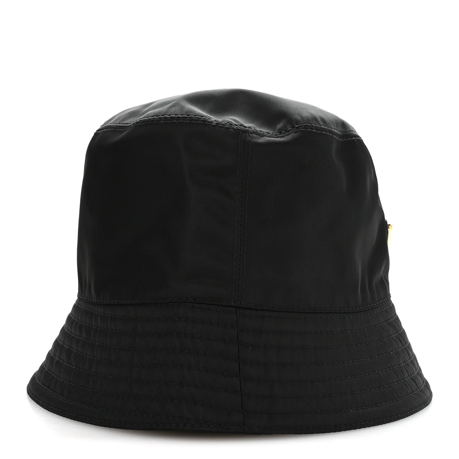 Re-Nylon Metal Triangle Logo Womens Bucket Hat M Black - Image 5