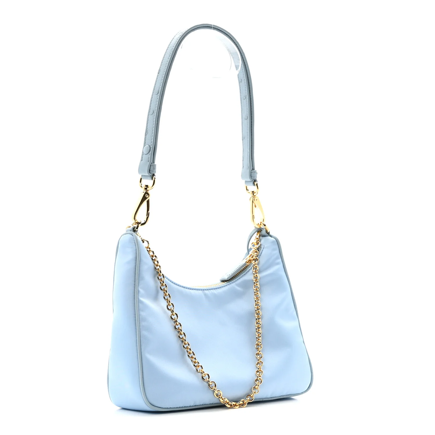 Re-Nylon Ostrich Mini Shoulder Bag Cielo - Image 3