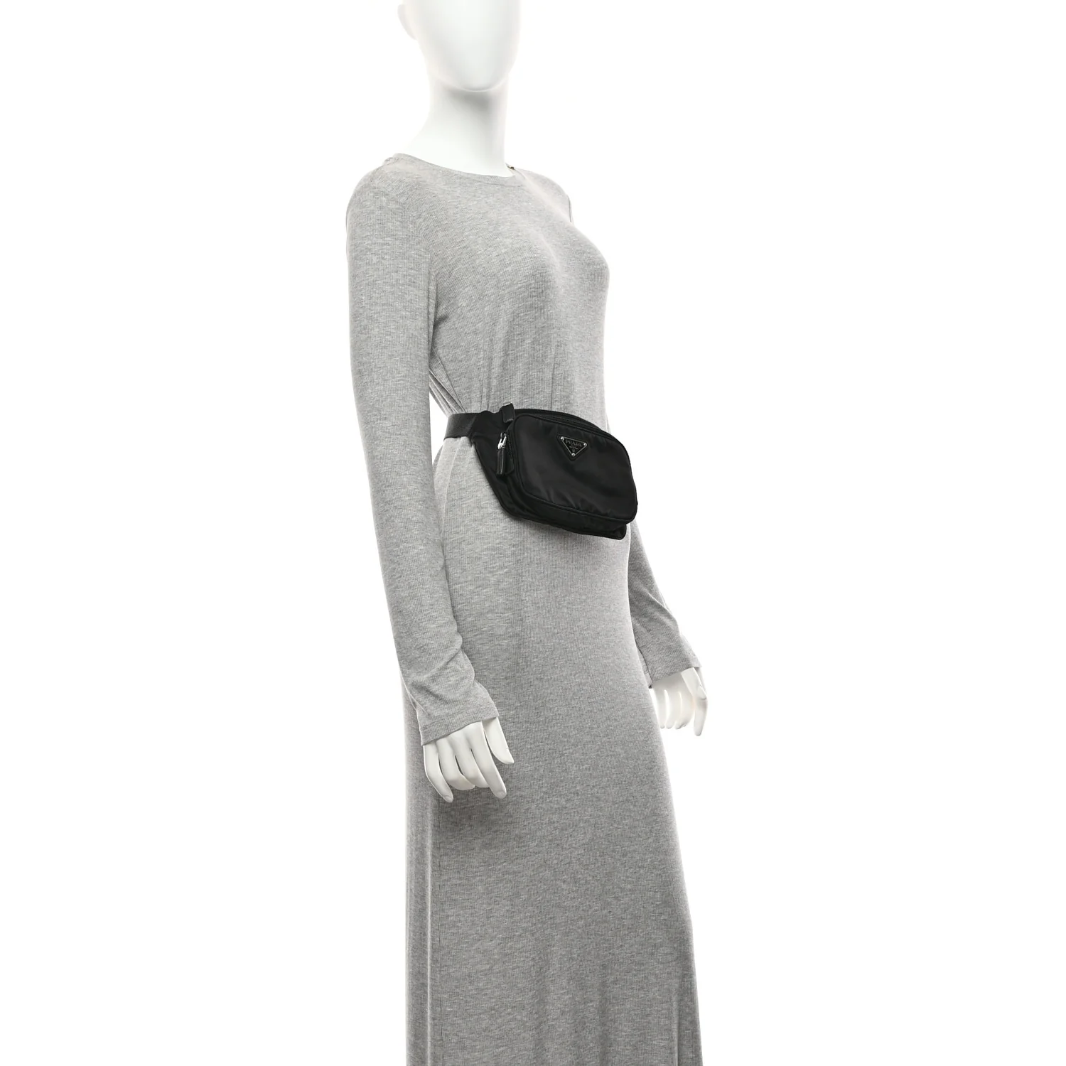 Re-Nylon Saffiano Belt Bag Black - Image 2