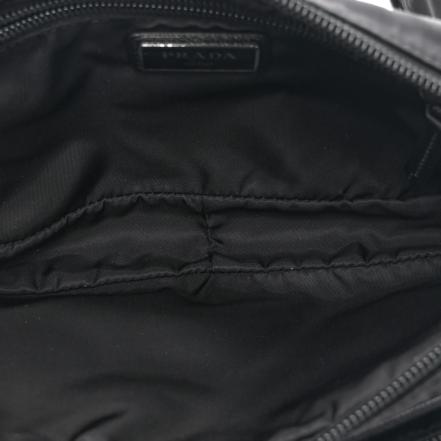 Re-Nylon Saffiano Belt Bag L Black - Image 5