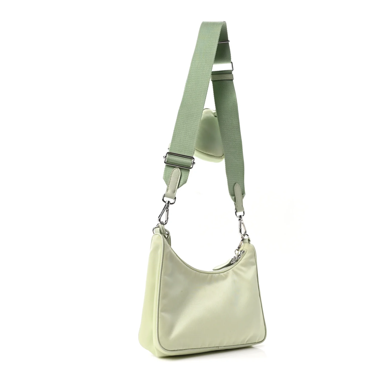 Re-Nylon Saffiano Re-Edition 2005 Shoulder Bag Acqua - Image 3