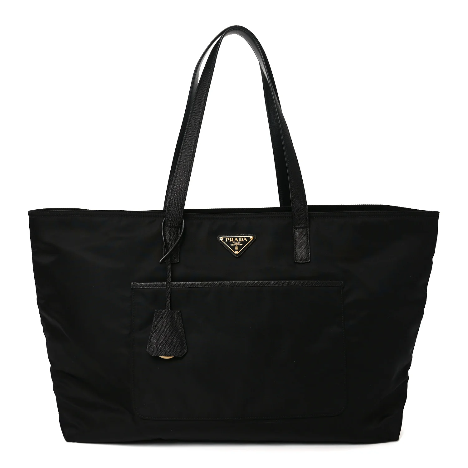 Re-Nylon Saffiano Triangle Re-Edition 1978 Medium Tote Black