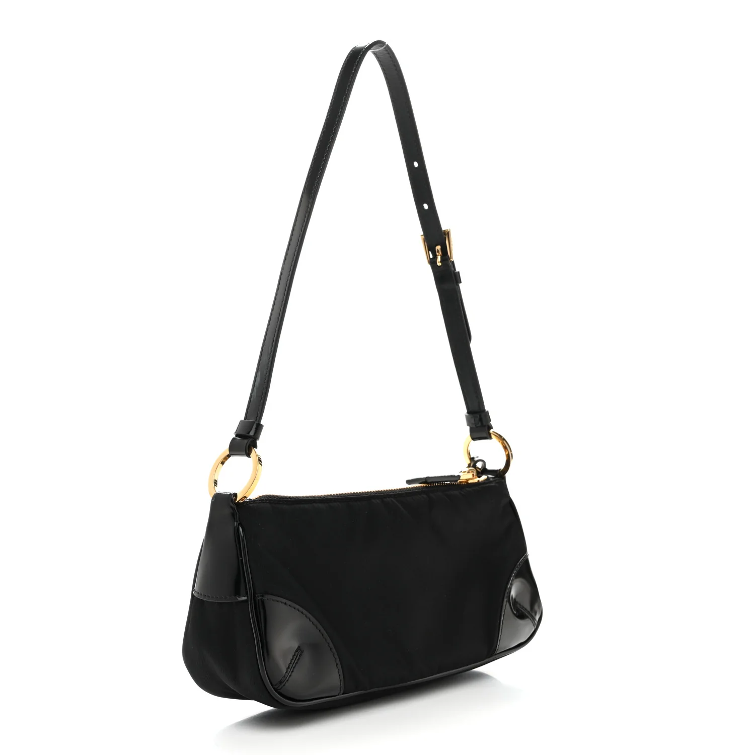 Re-Nylon Spazzolato Re-Edition 2002 Shoulder Bag Black - Image 3