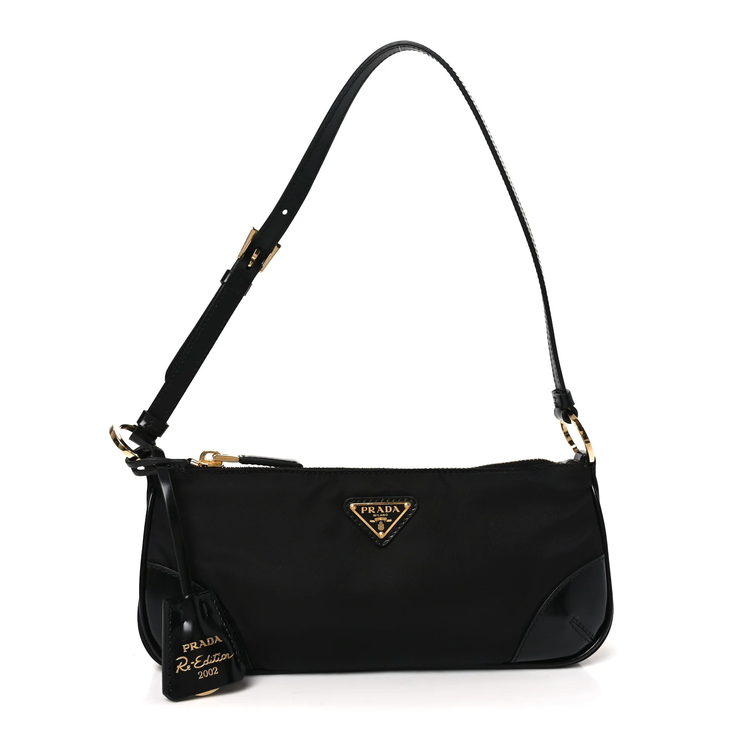 Re-Nylon Spazzolato Re-Edition 2002 Shoulder Bag Black
