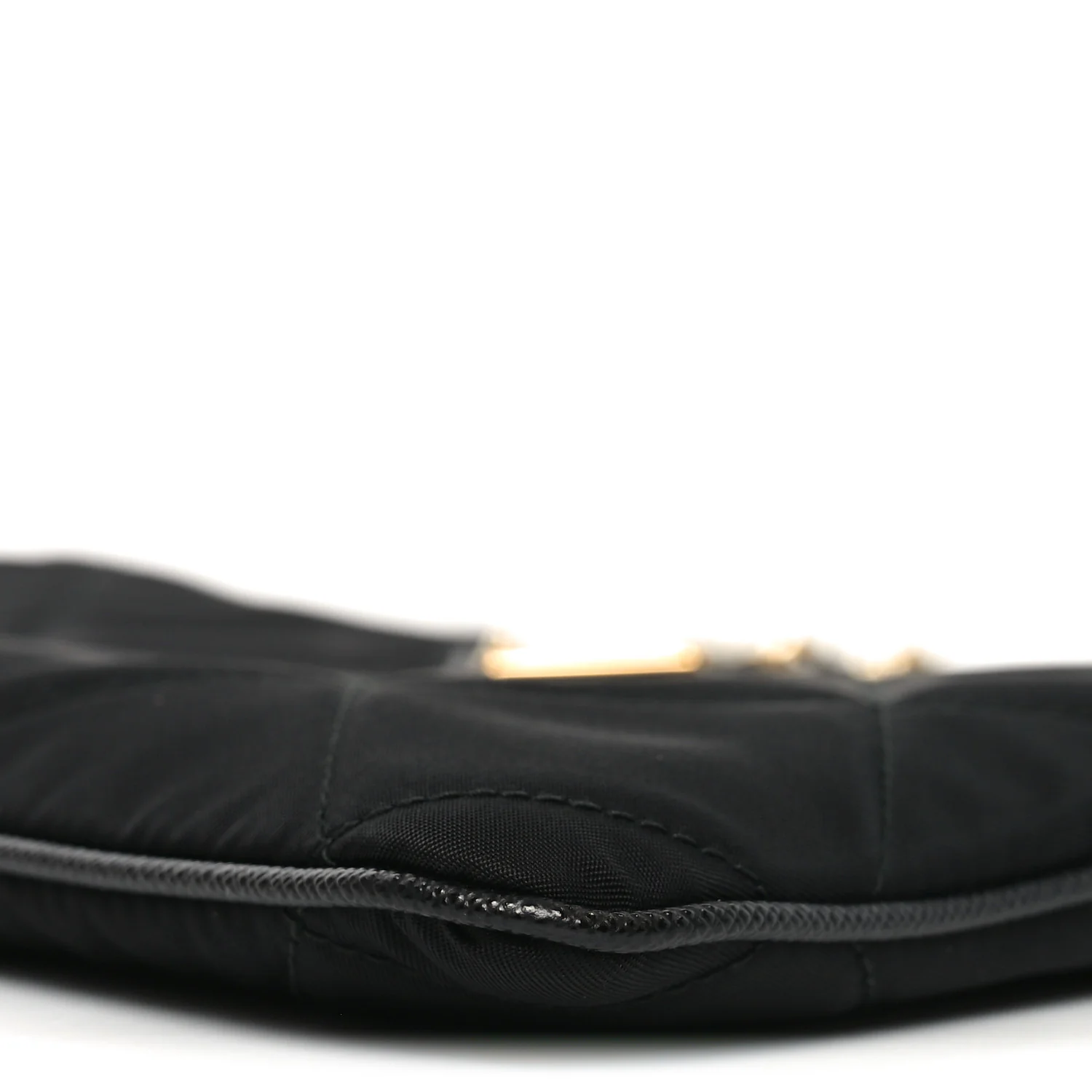 Re-Nylon Tessuto Impuntu Quilted Re-Edition 1995 Chaine Pouch Black - Image 9