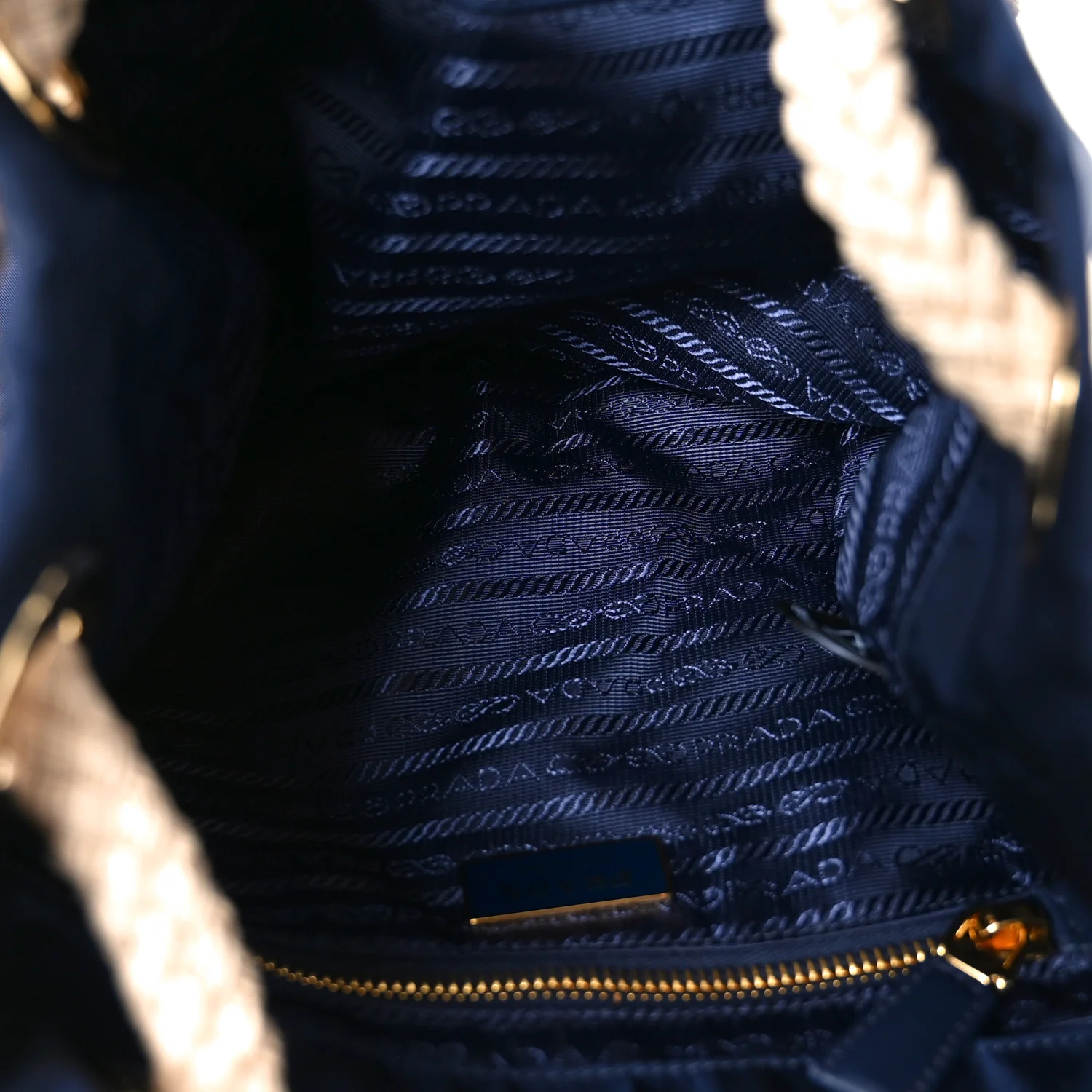 Re-Nylon Triangle Mariner Small Bucket Bag Baltic Blue - Image 5