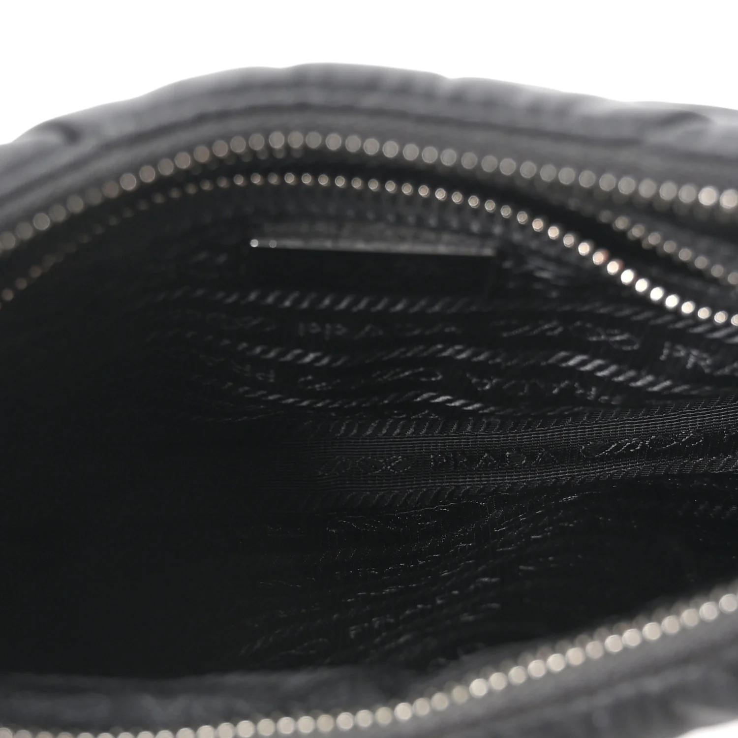 Re-Nylon Triangle Padded Patchwork Shoulder Bag Black - Image 4