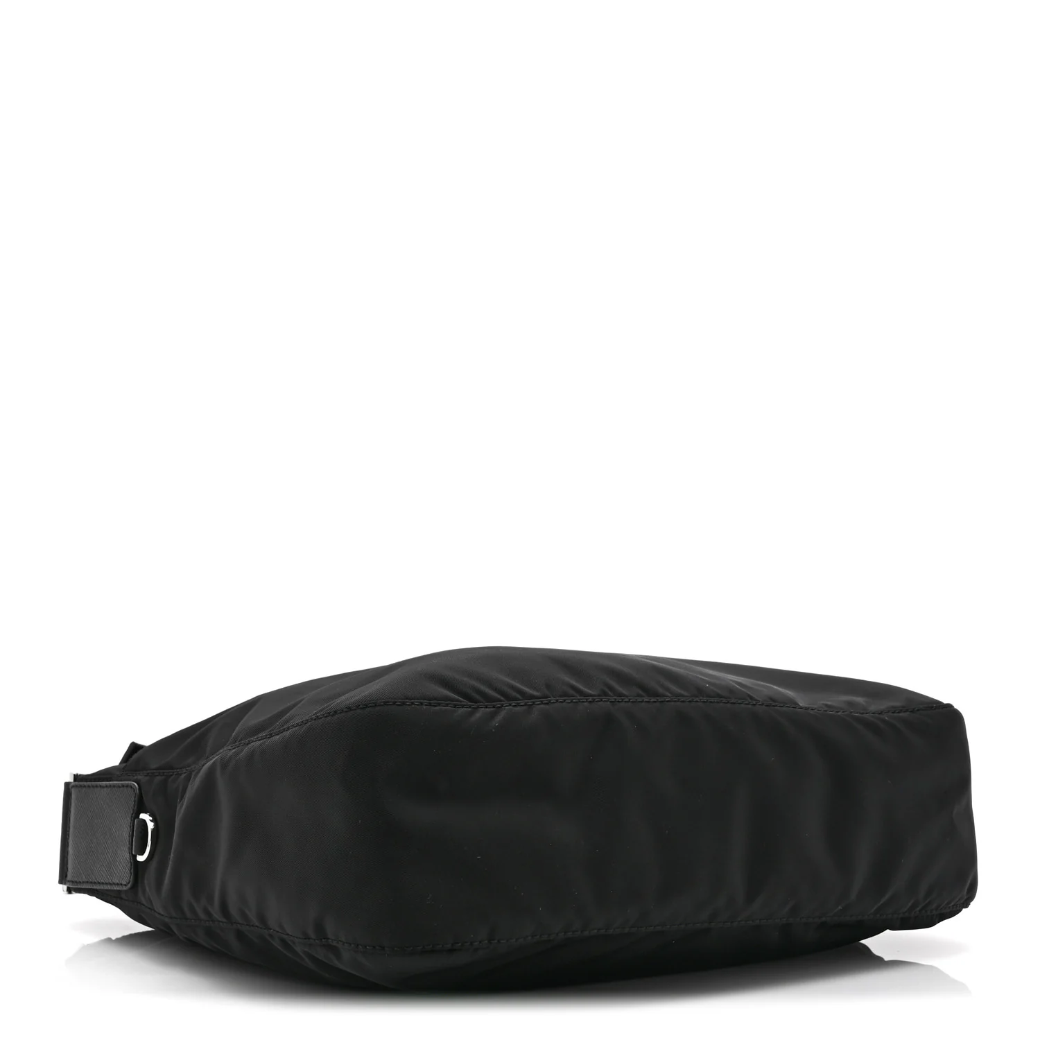 Re-Nylon Vela Saffiano Pocket Double Zip Messenger Bag Black - Image 4