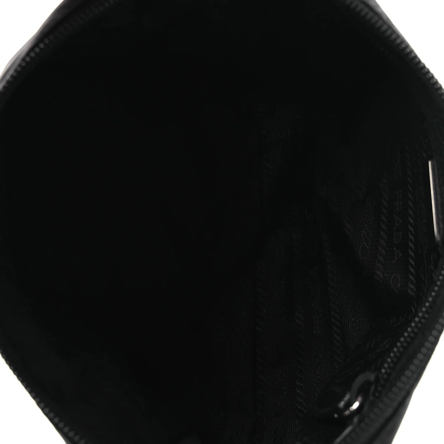 Re-Nylon Vela Saffiano Wristlet Black - Image 5