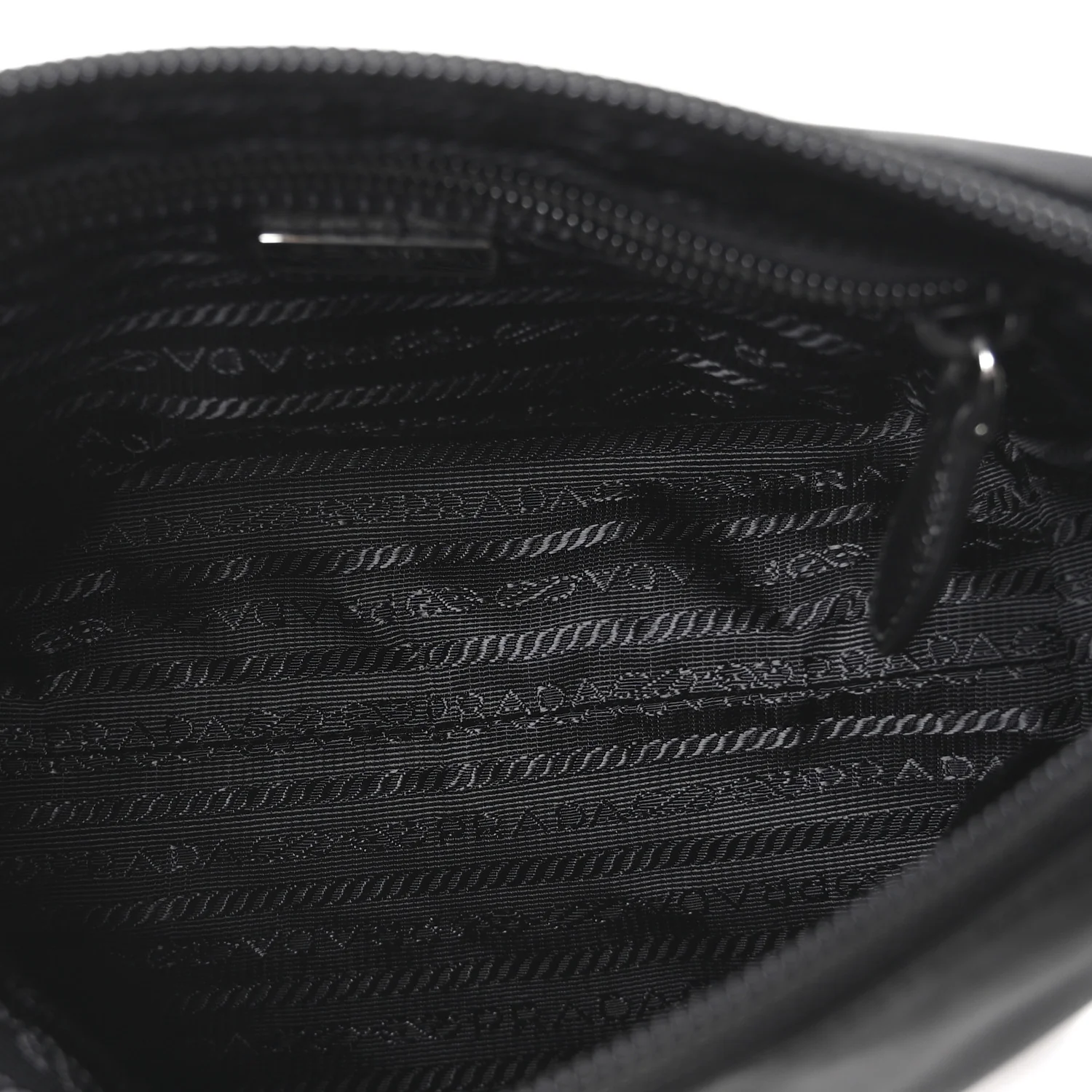 Re-Nylon Vela Saffiano Wristlet Black - Image 5