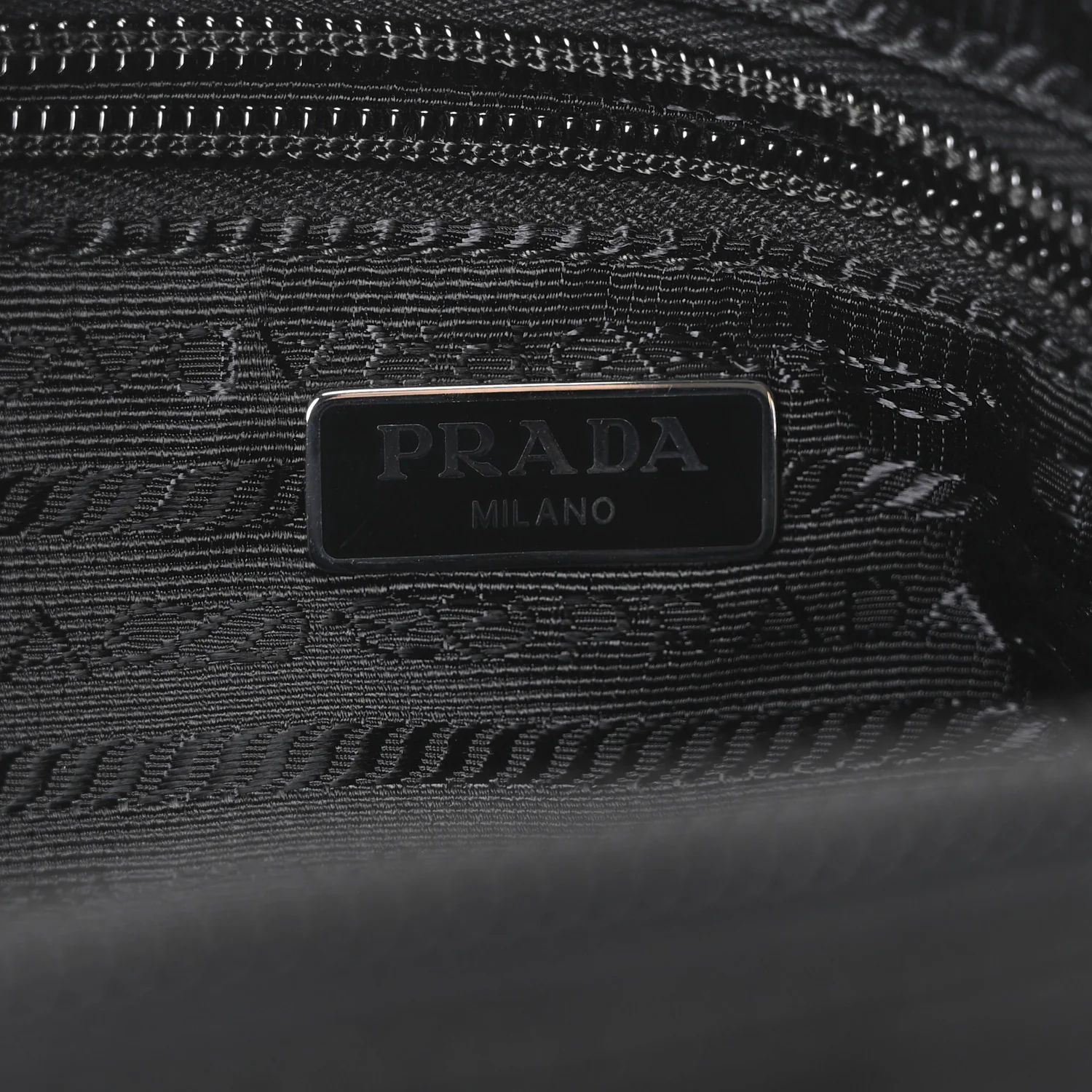 Re-Nylon Vela Saffiano Wristlet Black - Image 6