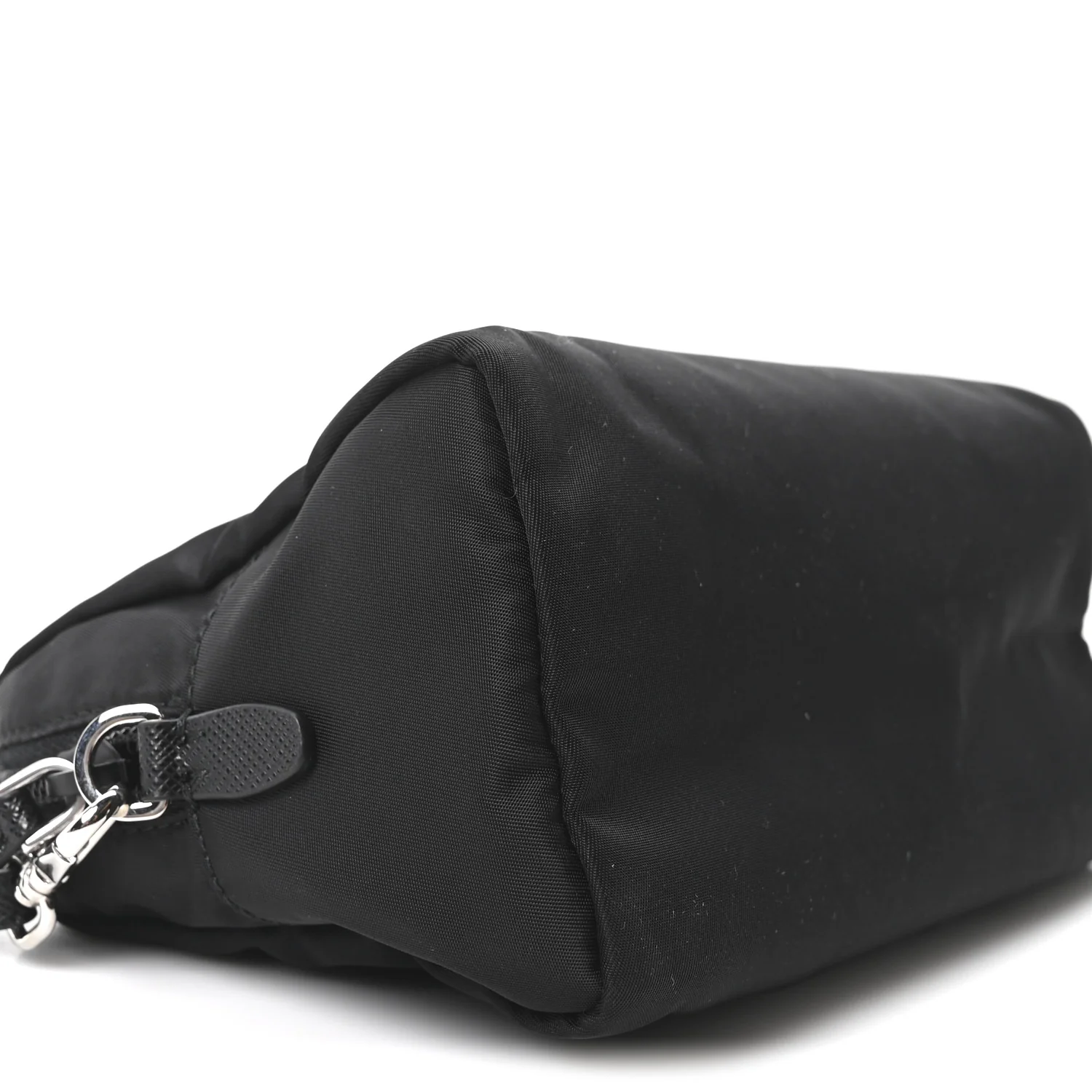 Re-Nylon Vela Saffiano Wristlet Black - Image 9