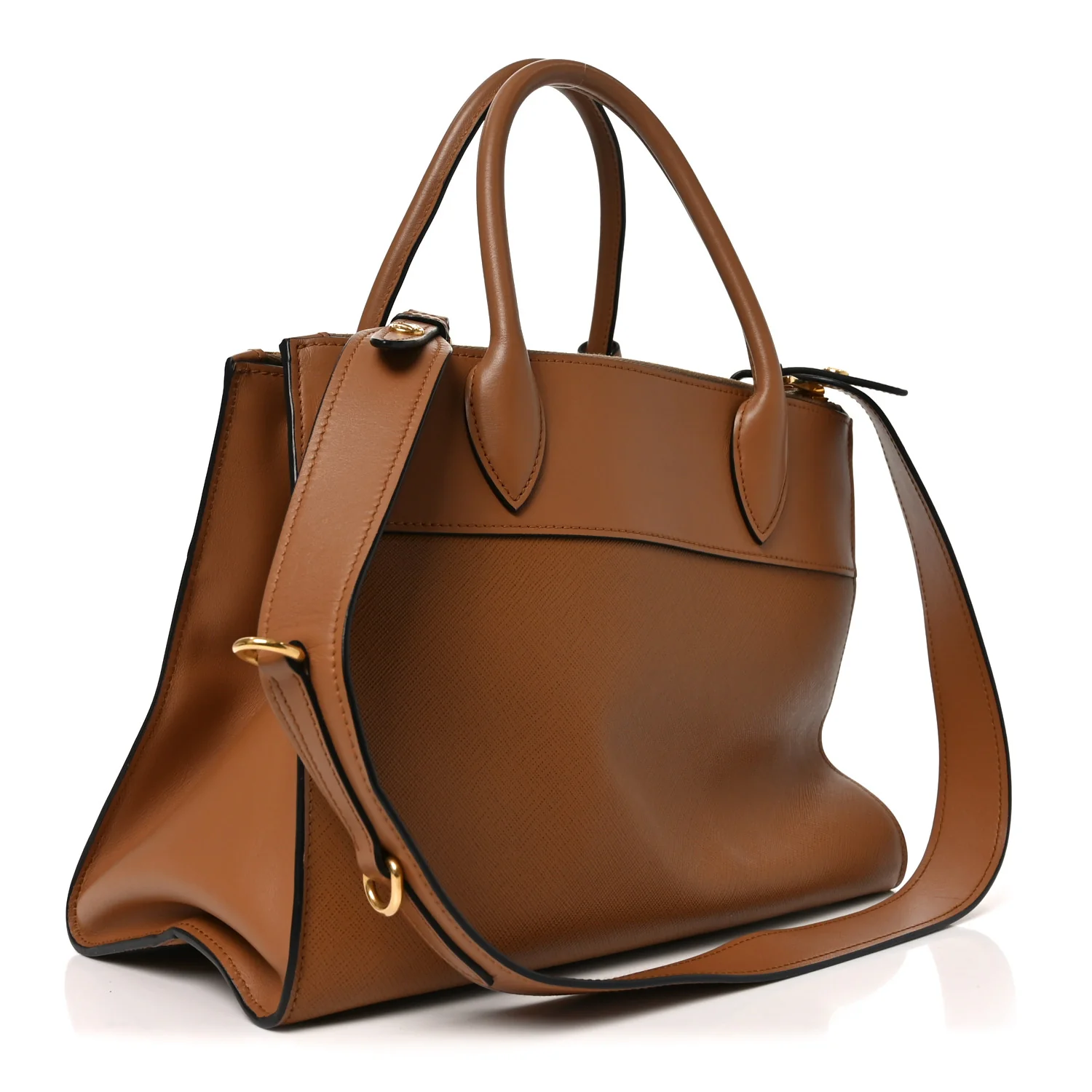 Saffiano City Calf Medium Esplanade Tote Caramel - Image 3