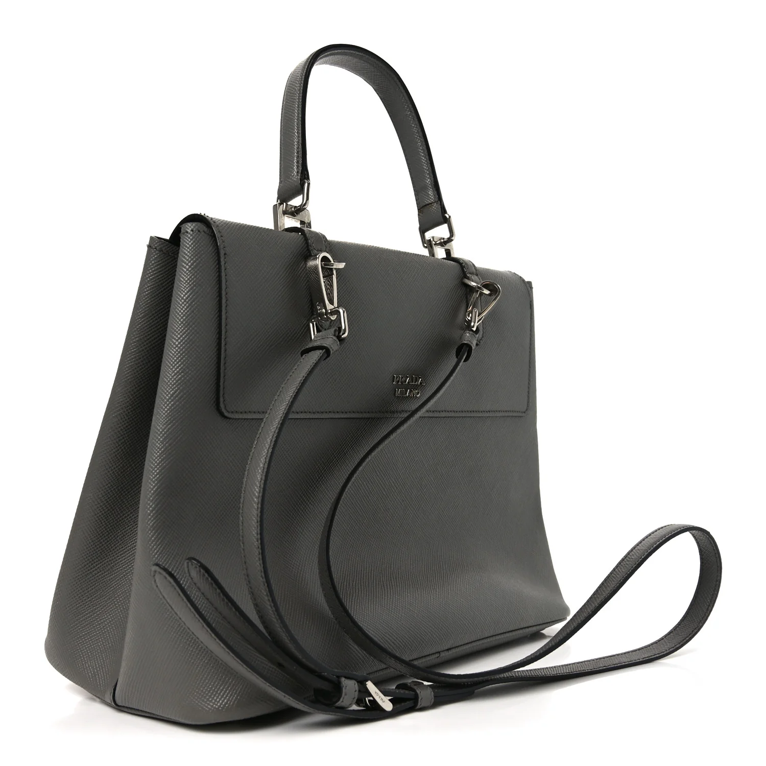 Saffiano Cuir Convertible Top Handle Tote Marmo - Image 3