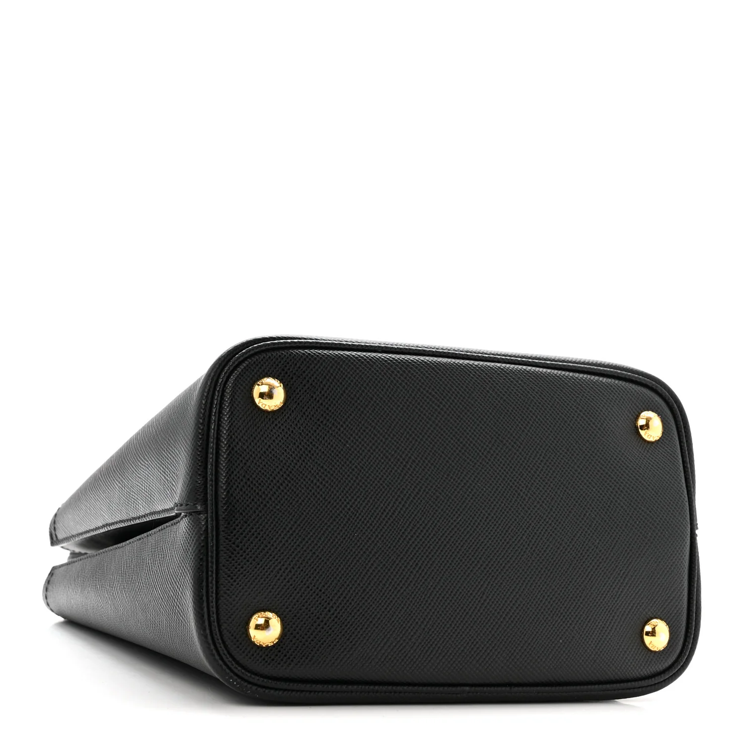 Saffiano Cuir Medium Panier Bucket Bag Black Fuoco - Image 4