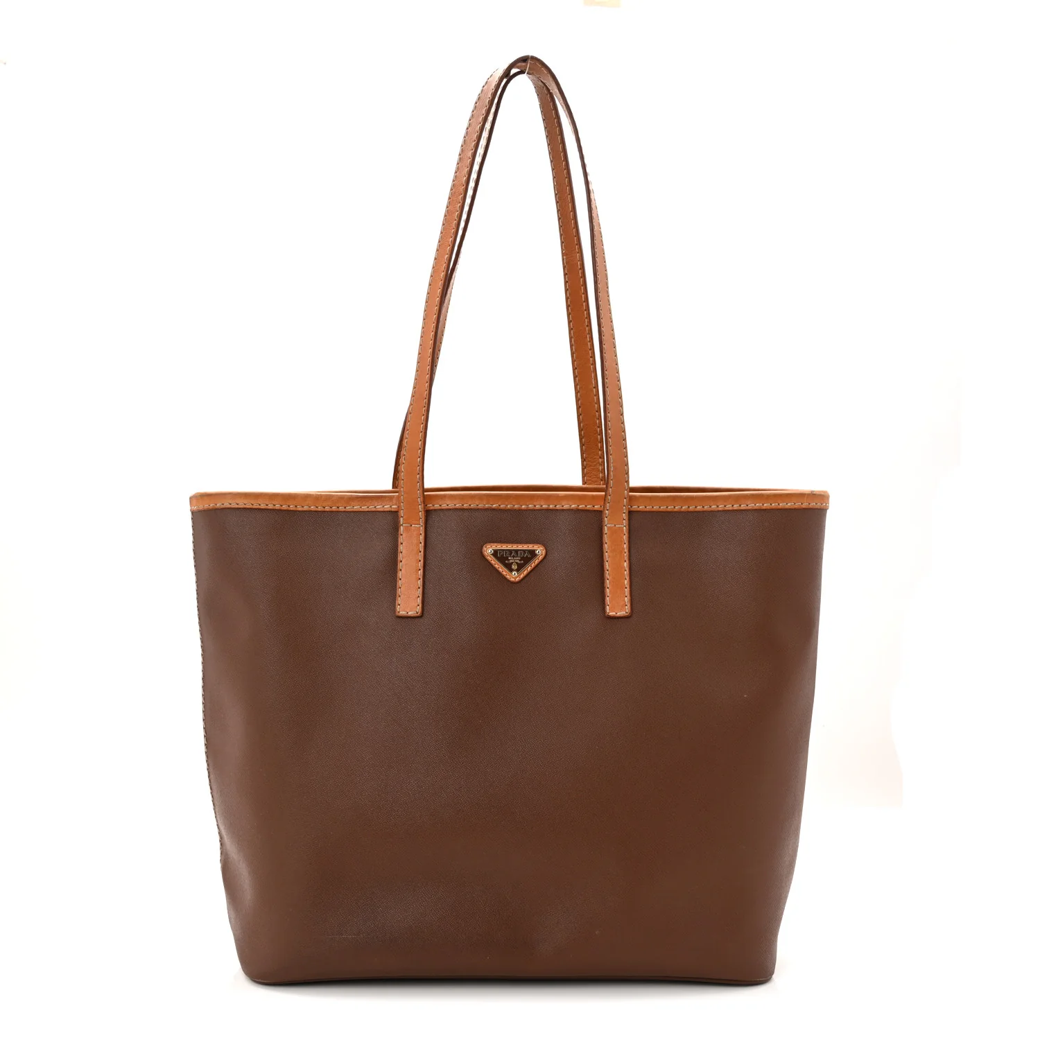 Saffiano Cuir Tote Cognac