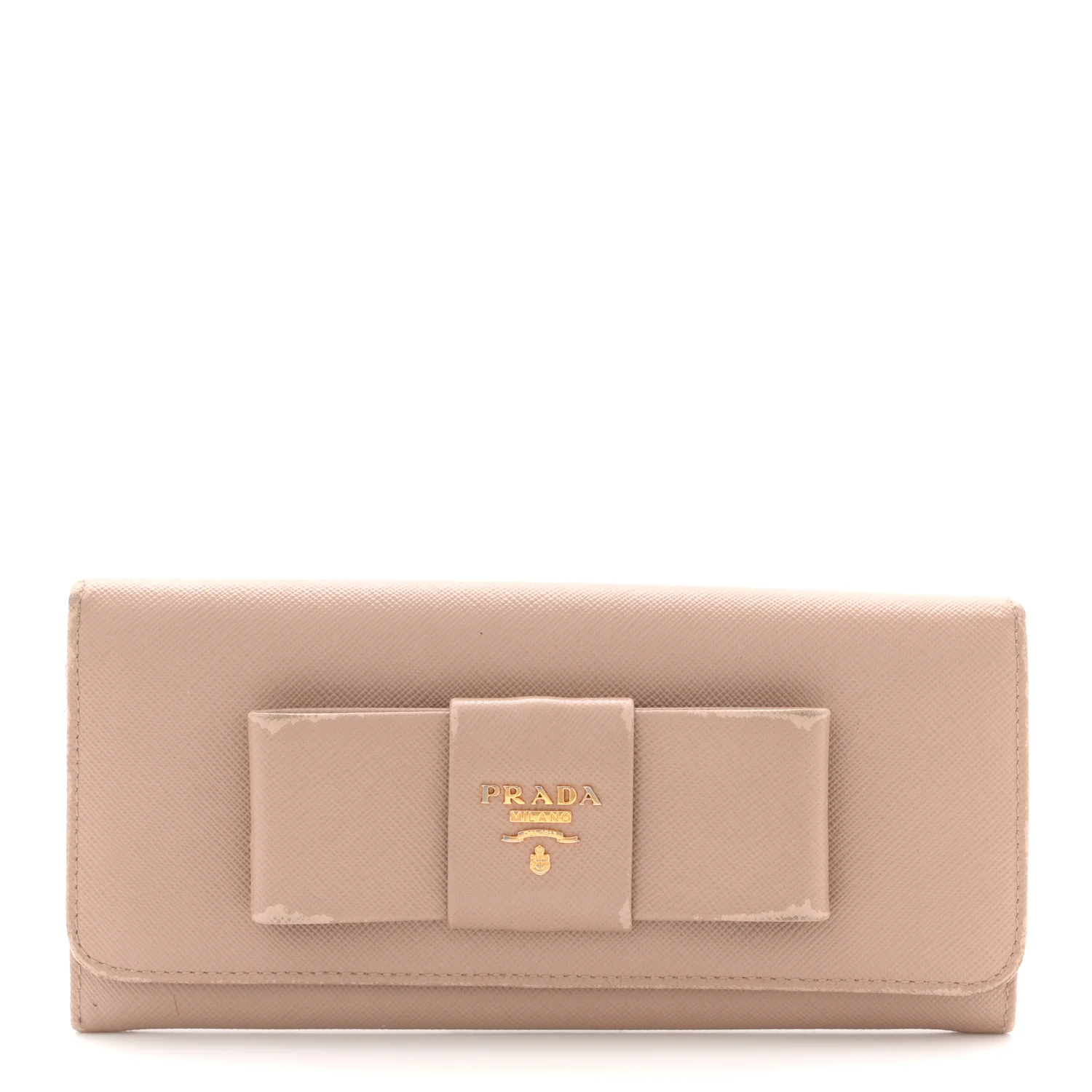 Saffiano Fiocco Bow Continental Wallet Cammeo