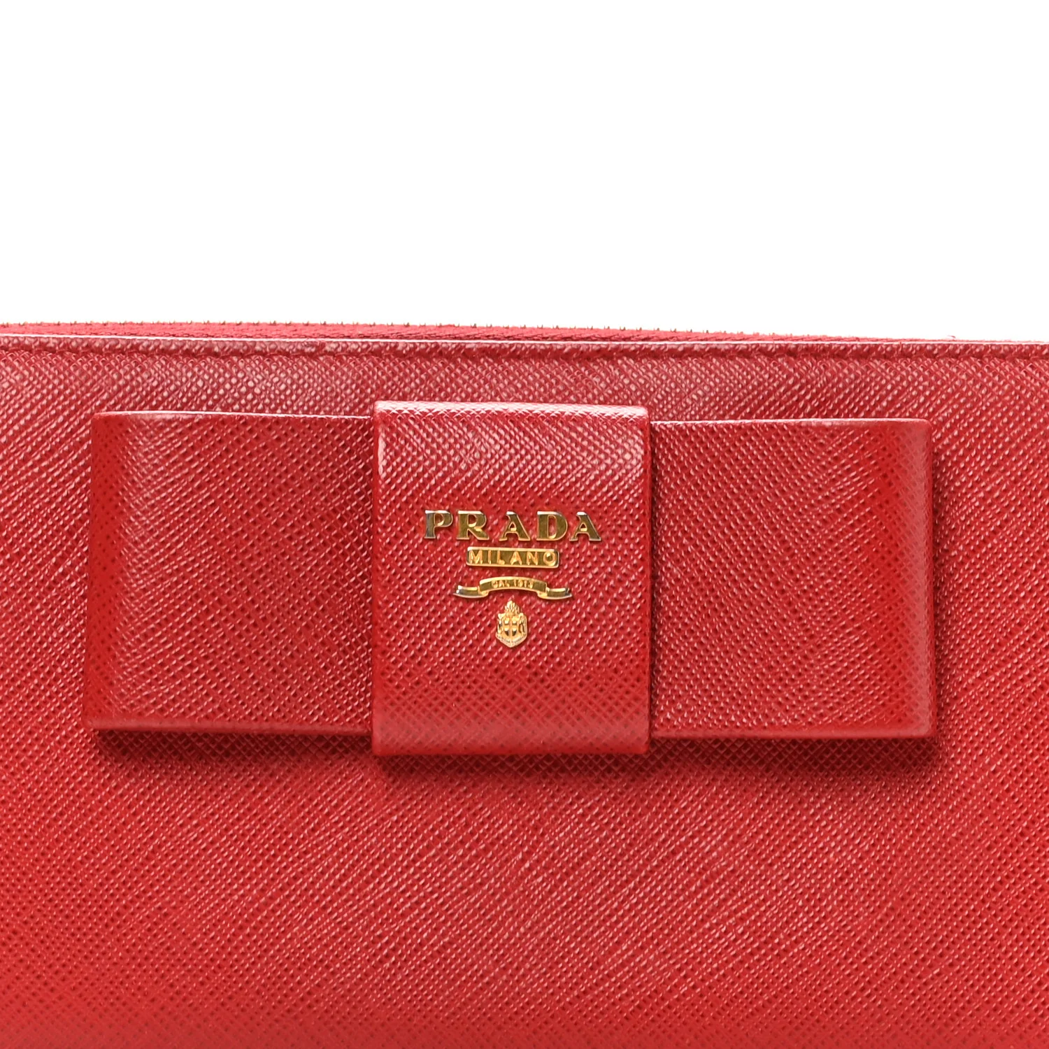 Saffiano Fiocco Bow Zip Around Wallet Fuoco - Image 7