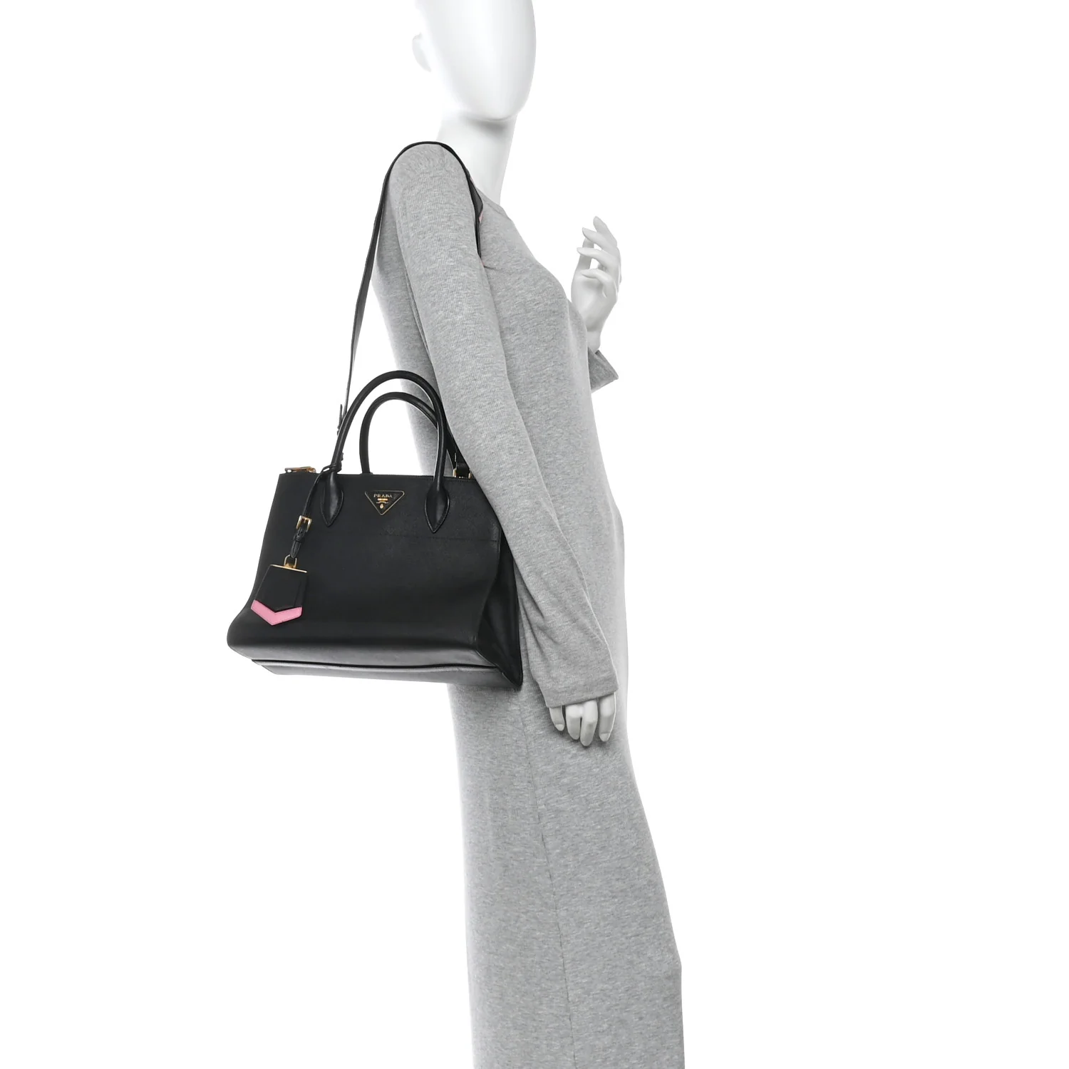 Saffiano Greche Greca Paradigme Bag Black Pink - Image 2